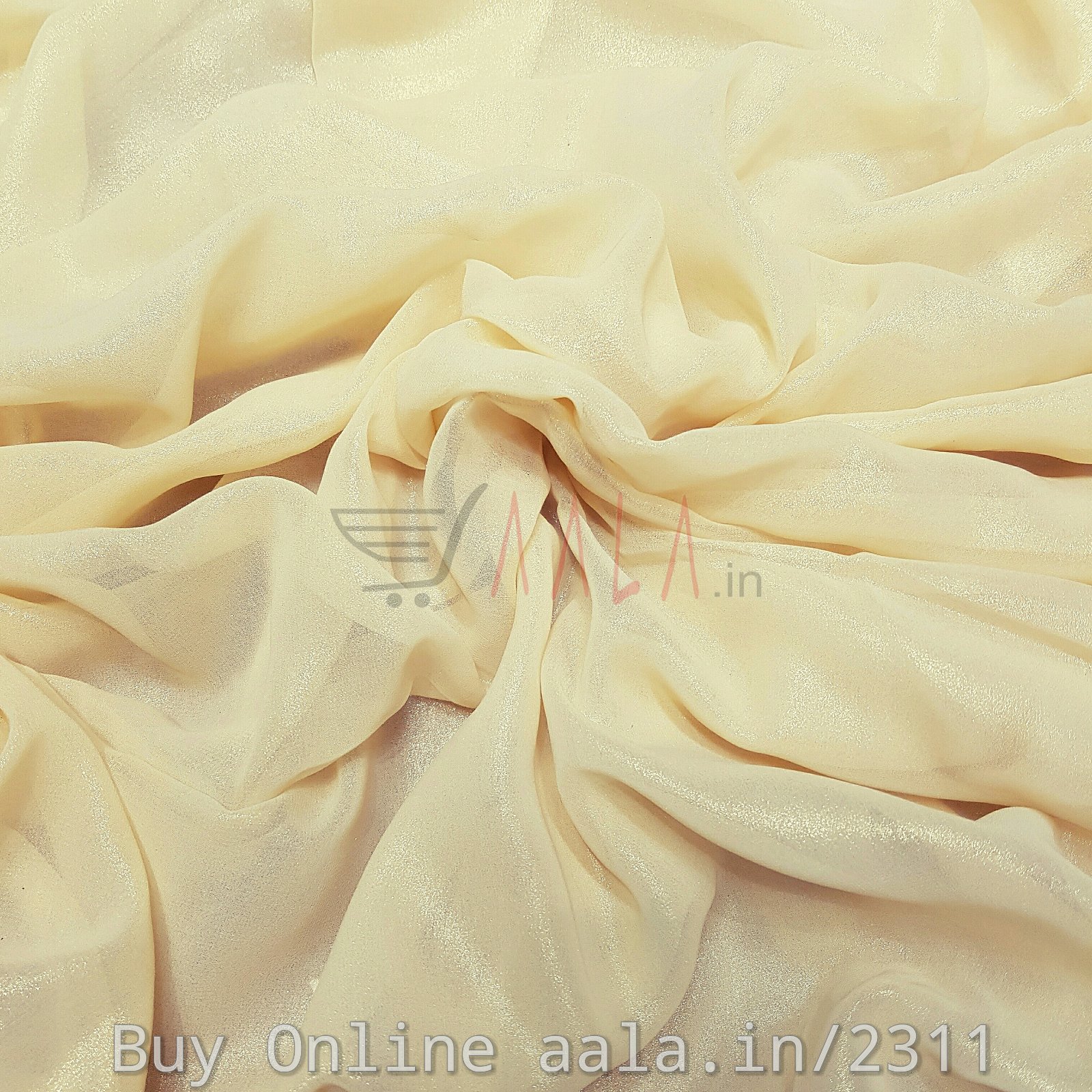Foil Georgette Poly-ester 44 Inches Dyed Per Metre #2311