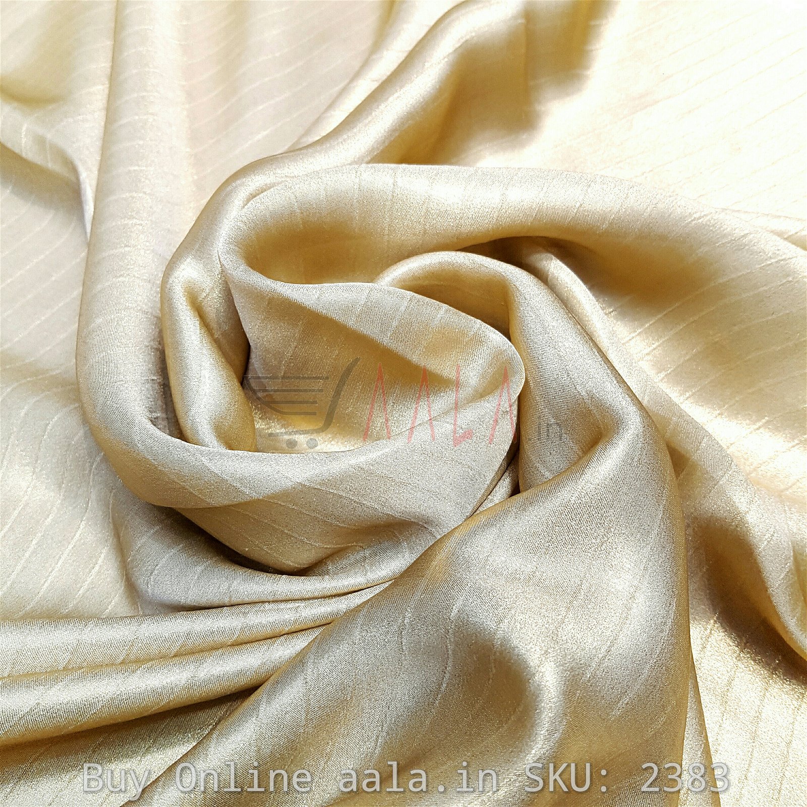 Foil Pleating Satin Georgette Poly-ester 44 Inches Dyed Per Metre #2383