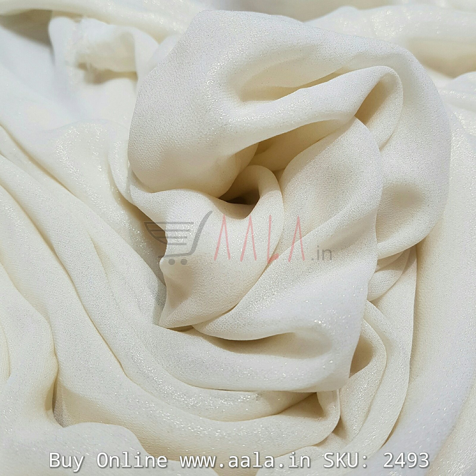 Half Coating Georgette Poly-ester 44 Inches Dyed Per Metre #2493