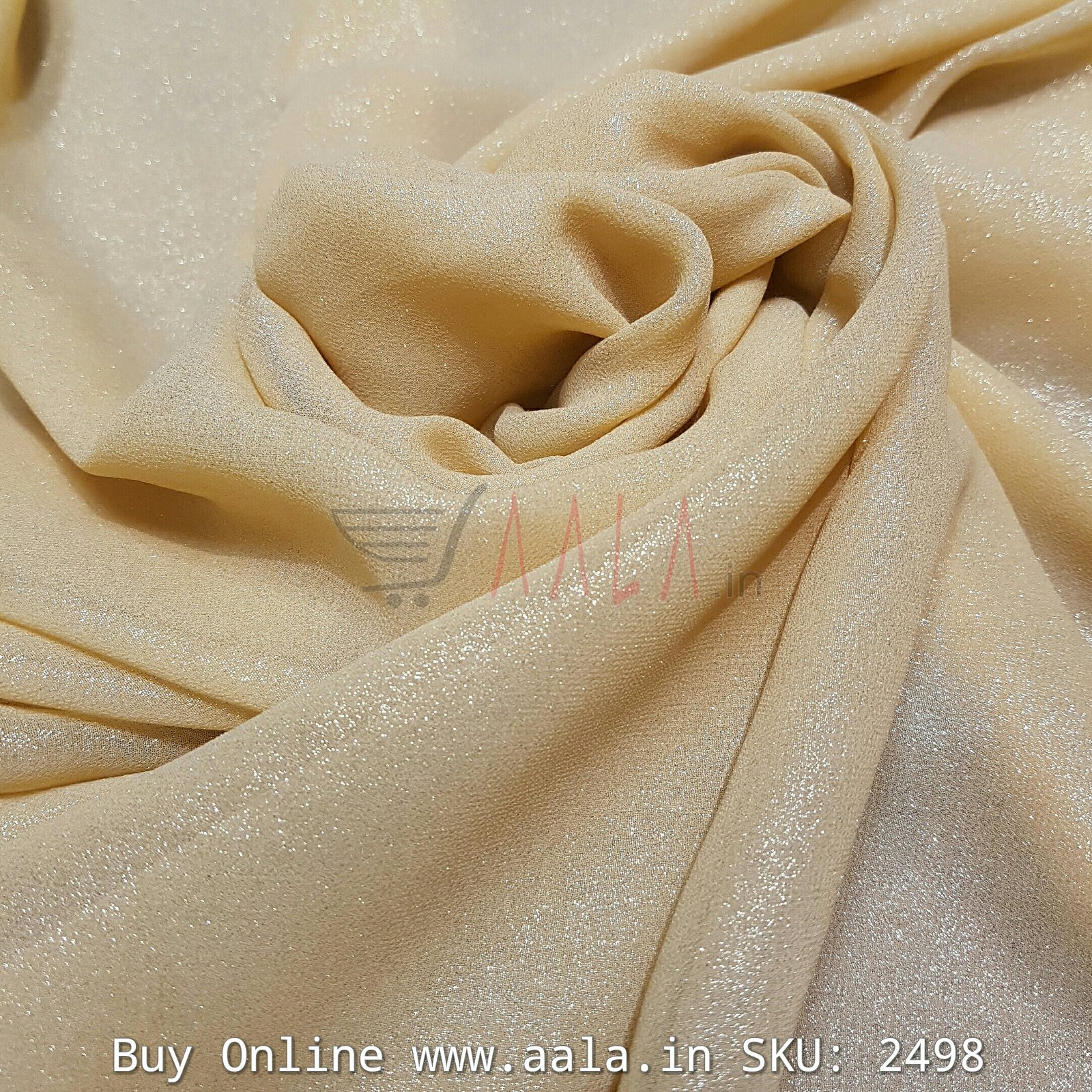 Half Coating Georgette Poly-ester 44 Inches Dyed Per Metre #2498