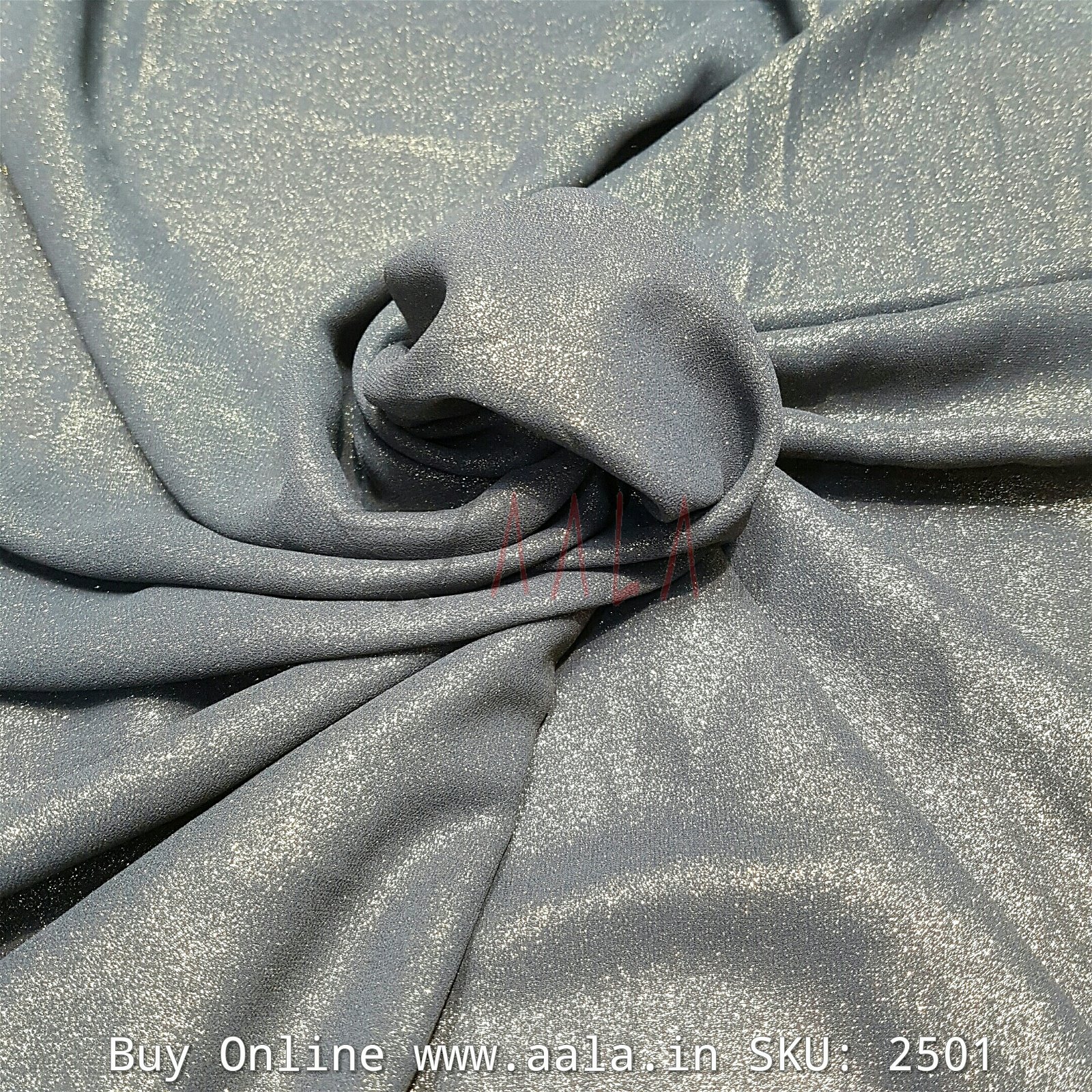 Half Coating Georgette Poly-ester 44 Inches Dyed Per Metre #2501