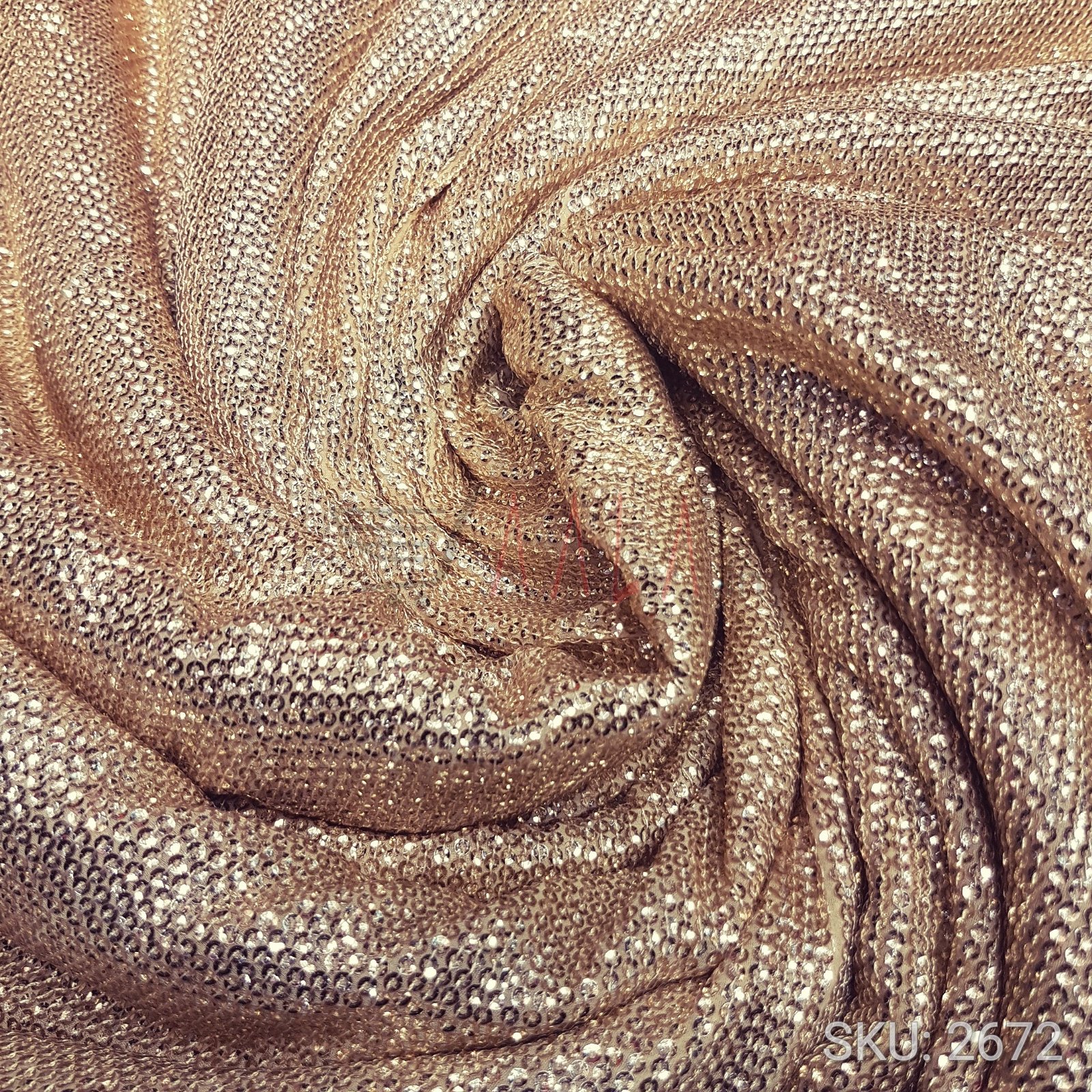 Katori Sequins Georgette Viscose 44 Inches Dyed Per Metre #2672