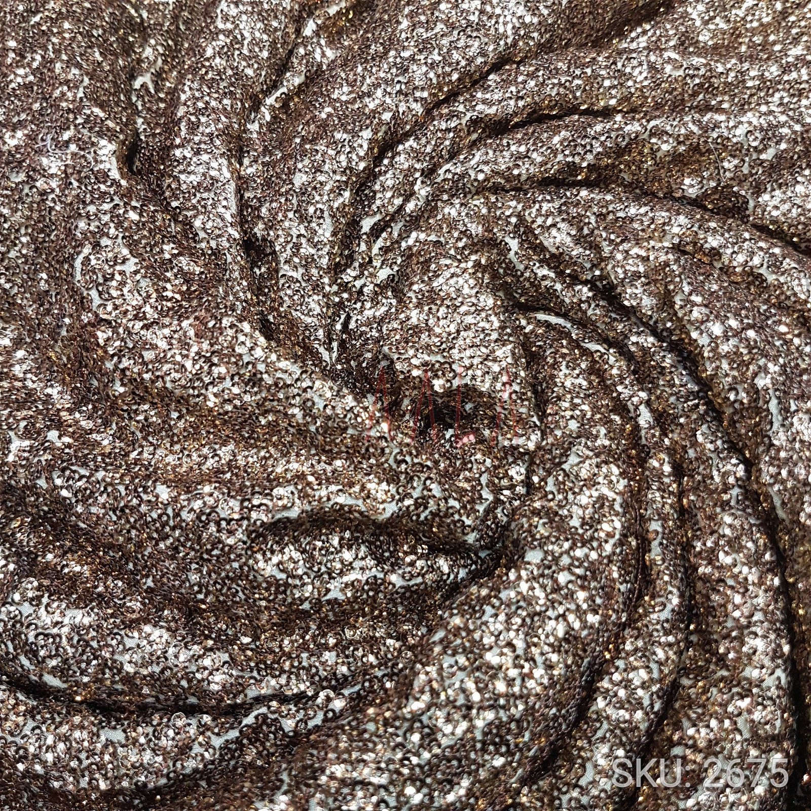 Kachra Sequins Georgette Viscose 44 Inches Dyed Per Metre #2675