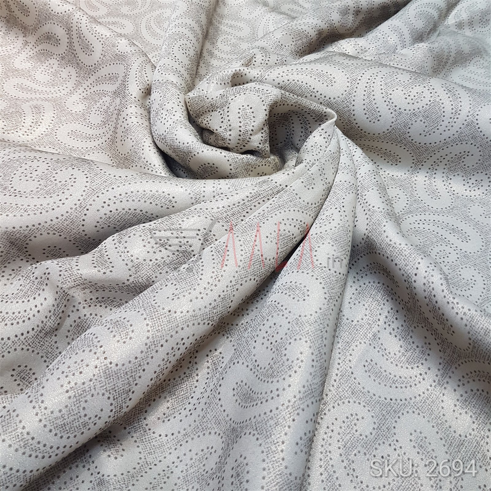 Crazy Satin Georgette Poly-ester 44 Inches Dyed Per Metre #2694