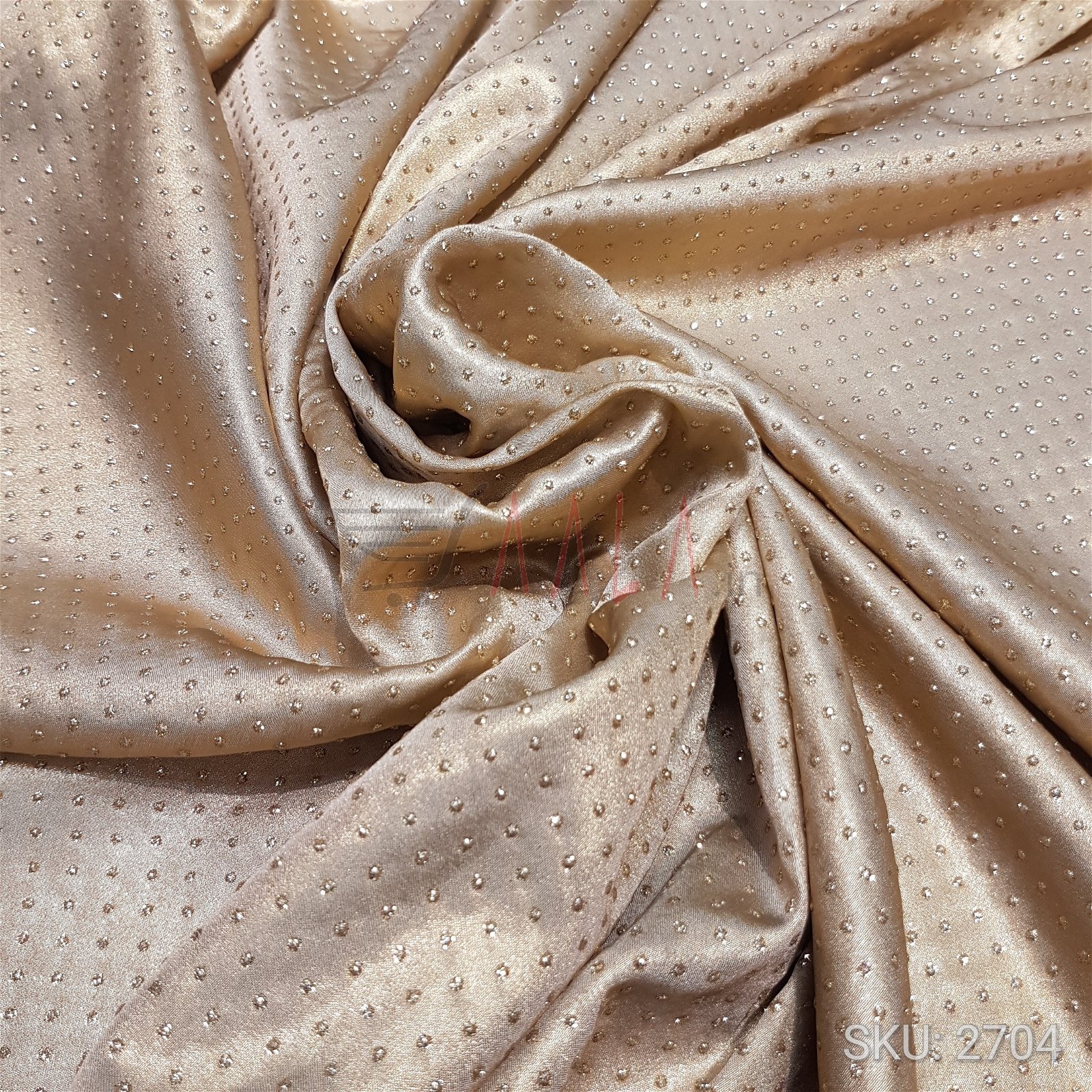 Dew Drop Satin Georgette Poly-ester 44 Inches Dyed Per Metre #2704