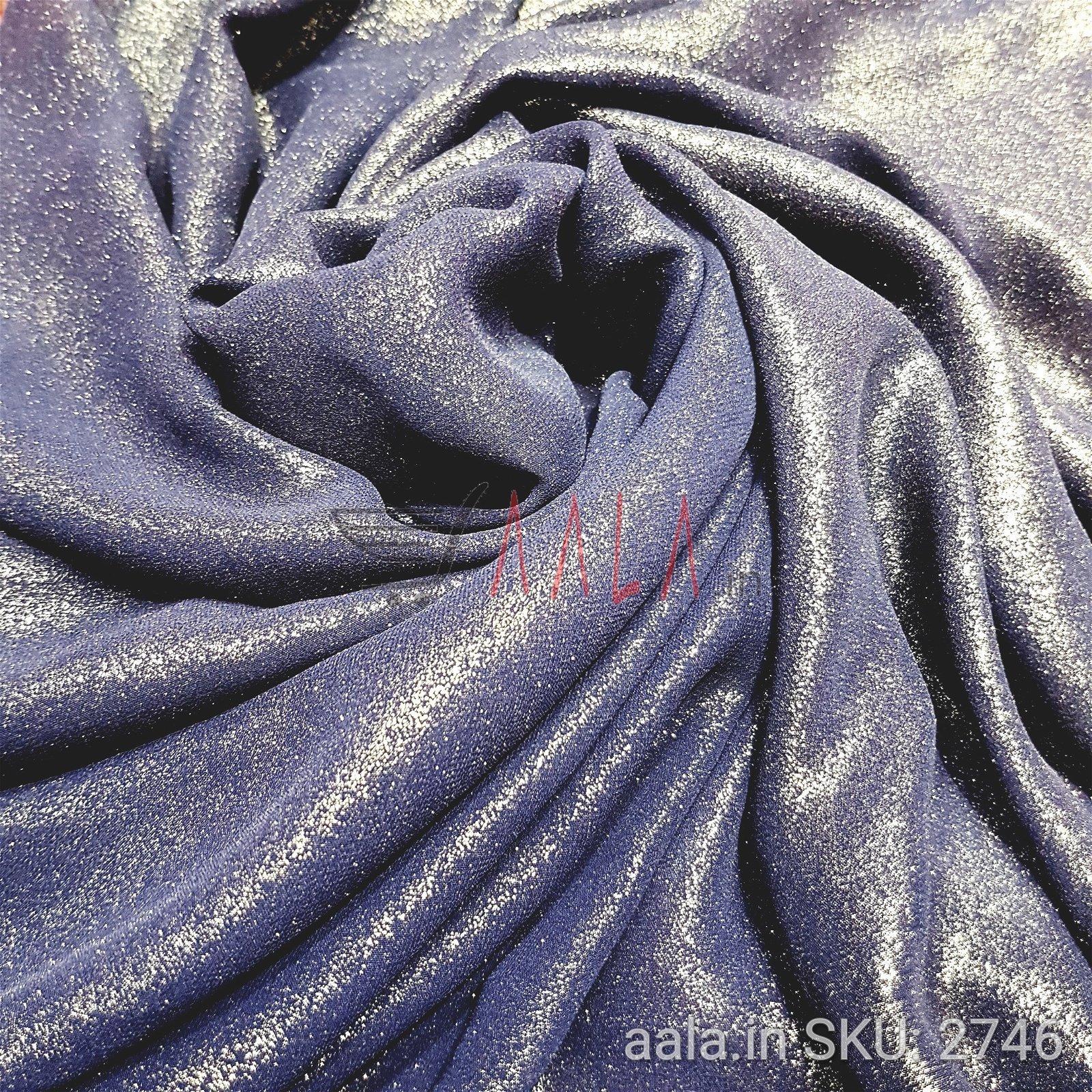 Foil Georgette Poly-ester 44 Inches Dyed Per Metre #2746