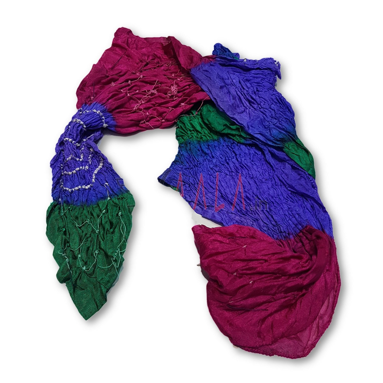 Bandhni Silk Dupatta 36 Inches Dyed 2.25 Metres #2928