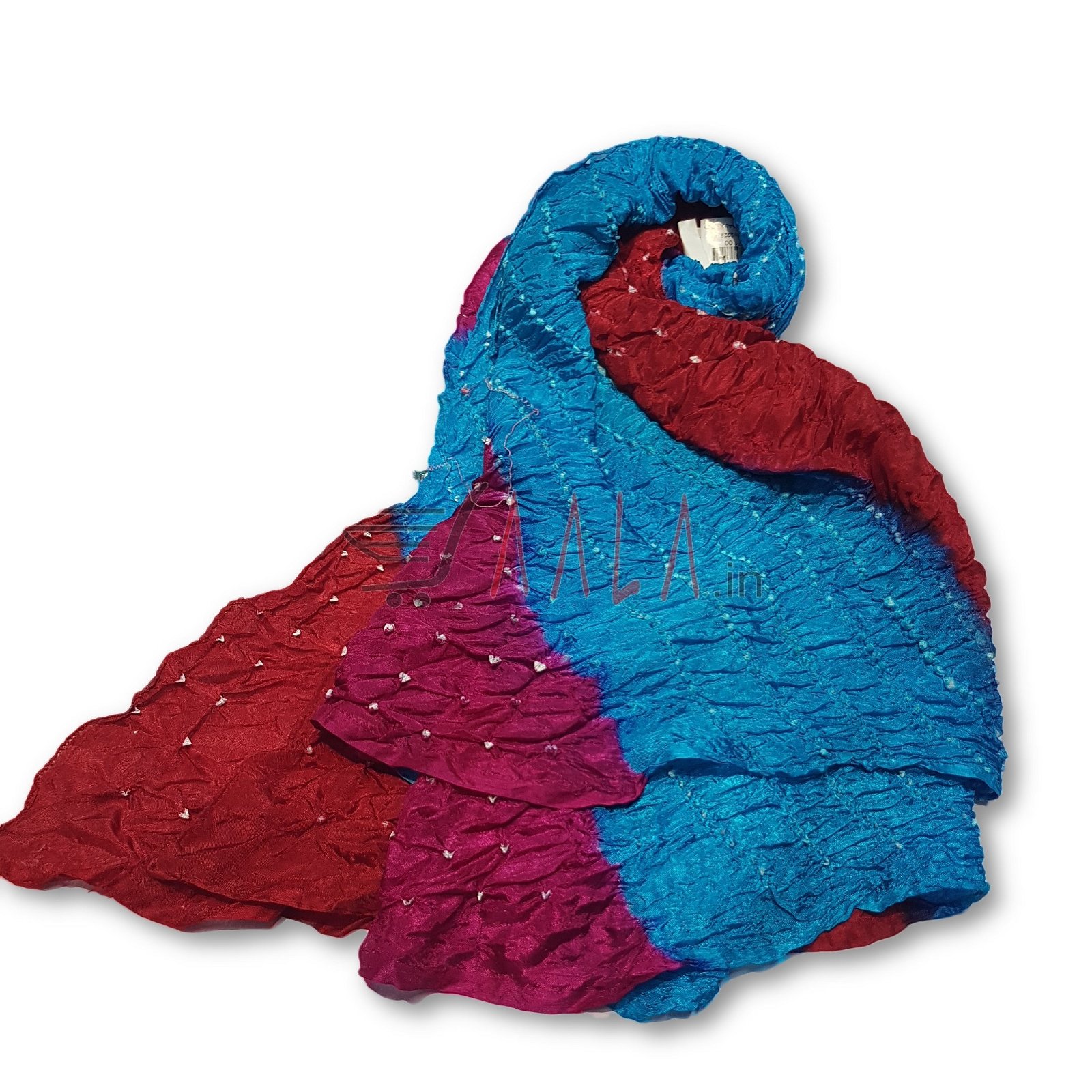 Bandhni Silk Dupatta 36 Inches Dyed 2.25 Metres #2928