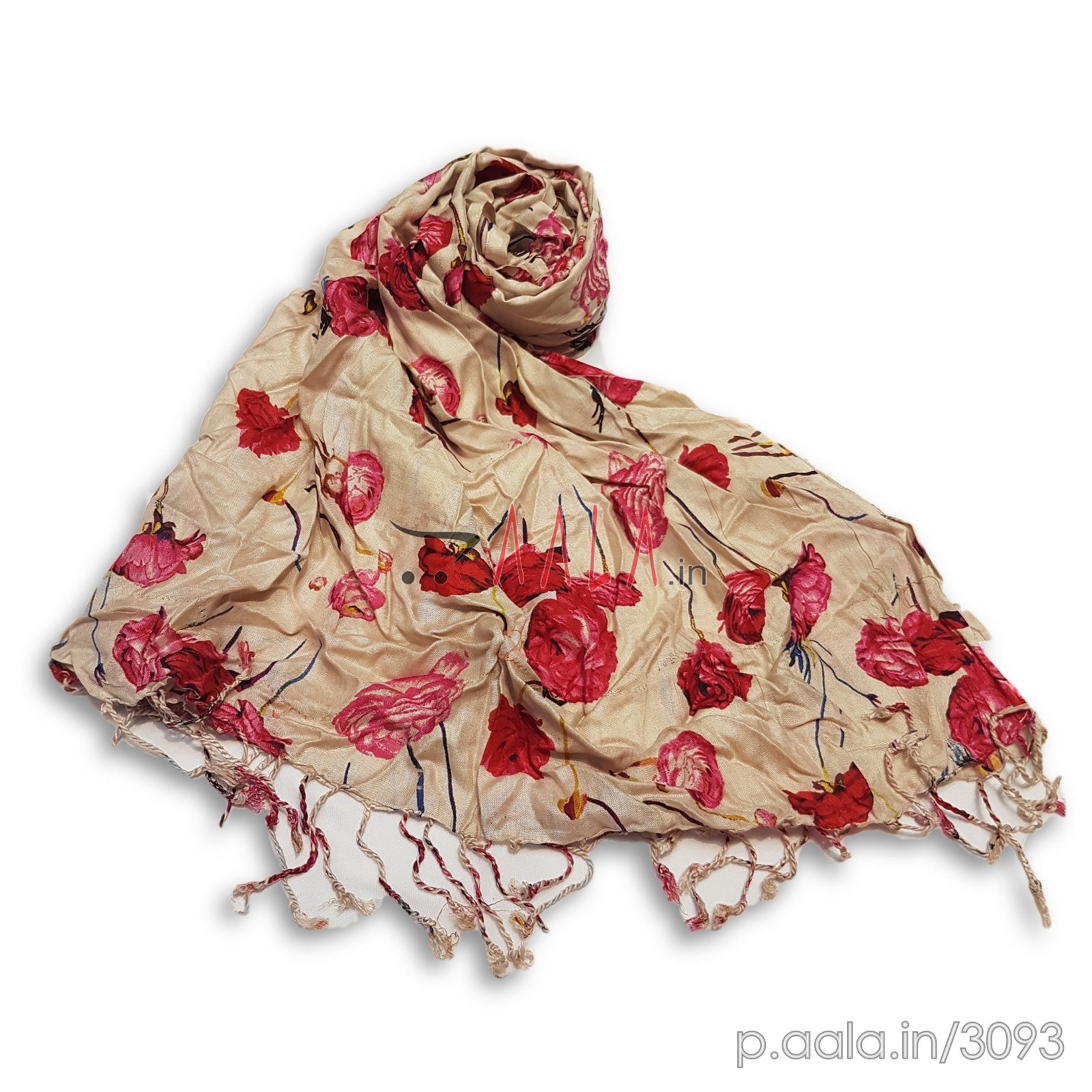 Printed Pashmina Stole 22 Inches Dyed 2.25 Metres #3093