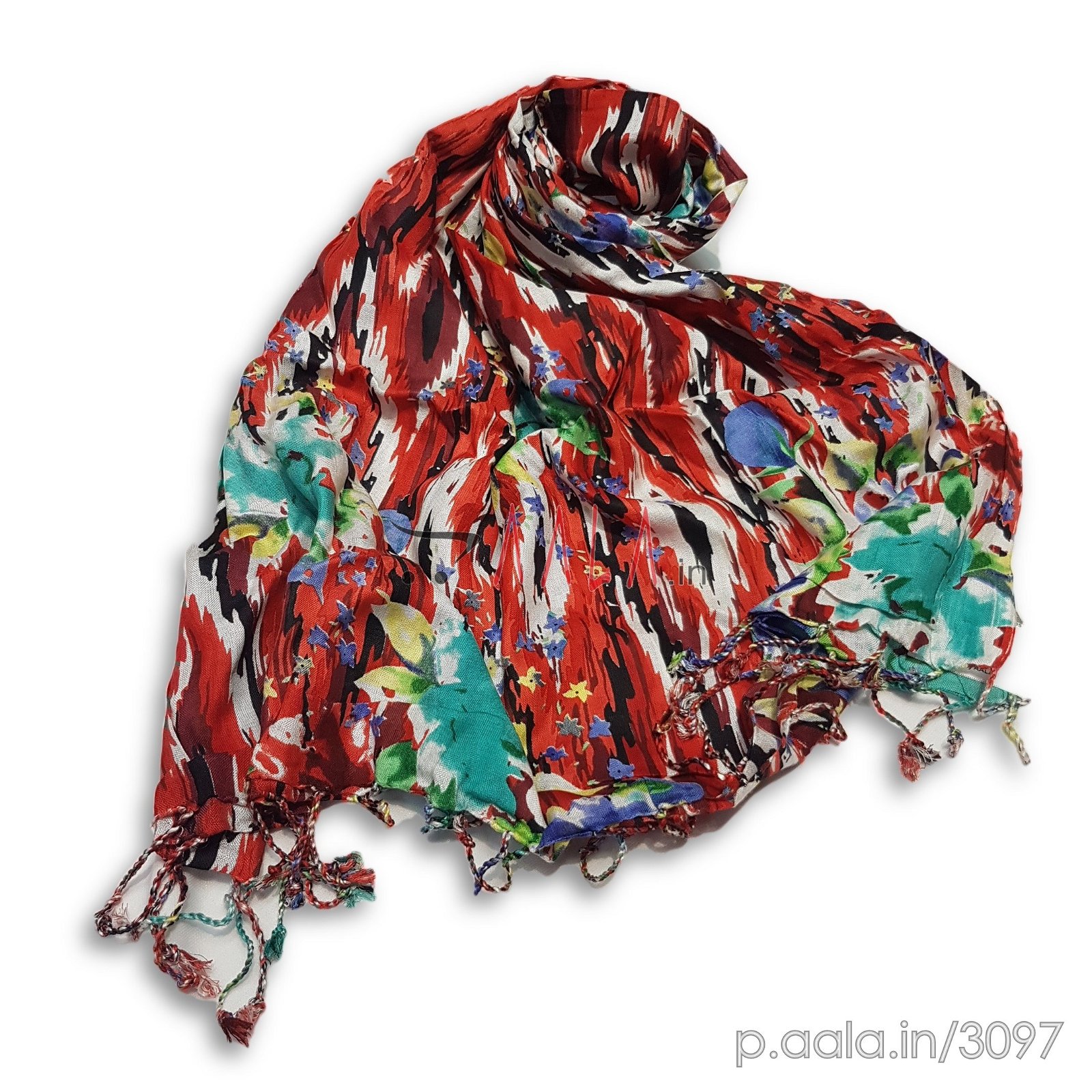 Printed Pashmina Stole 22 Inches Dyed 2.25 Metres #3097