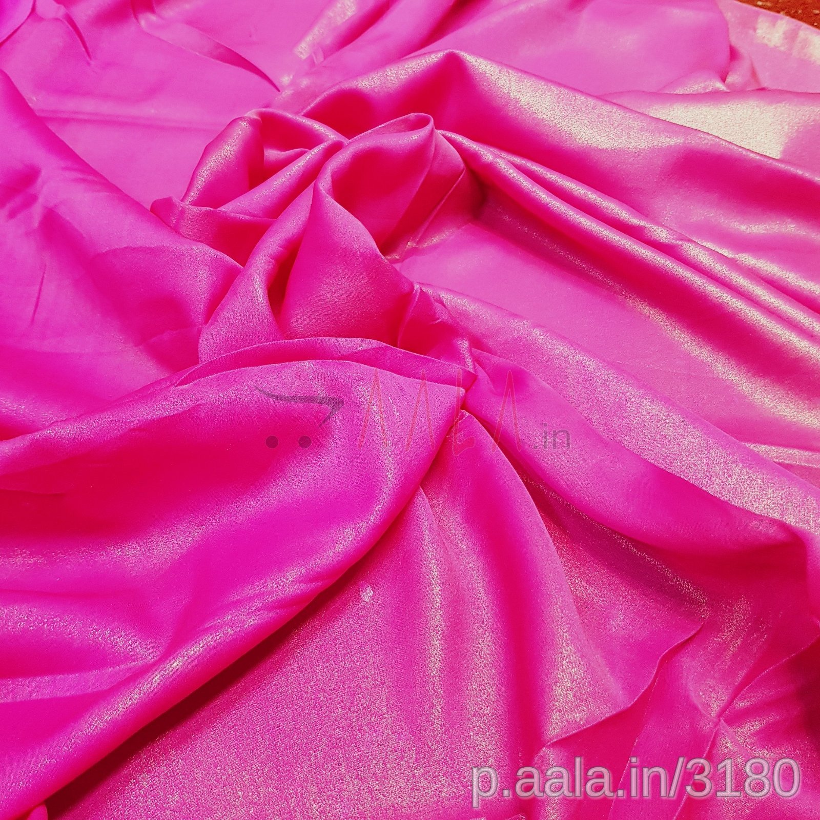 Foil Satin Georgette Poly-ester 44 Inches Dyed Per Metre #3180