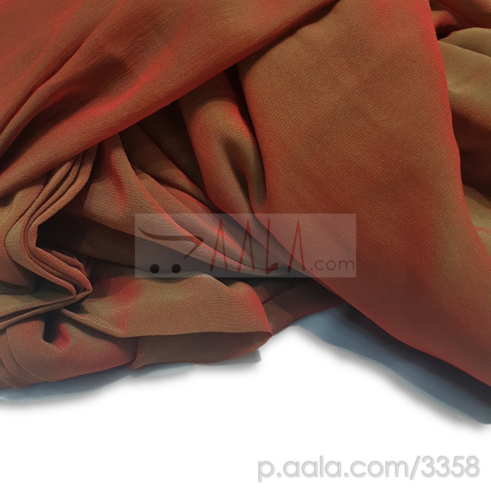 PT Two Tone Georgette Poly-ester 44 Inches Dyed Per Metre #3358