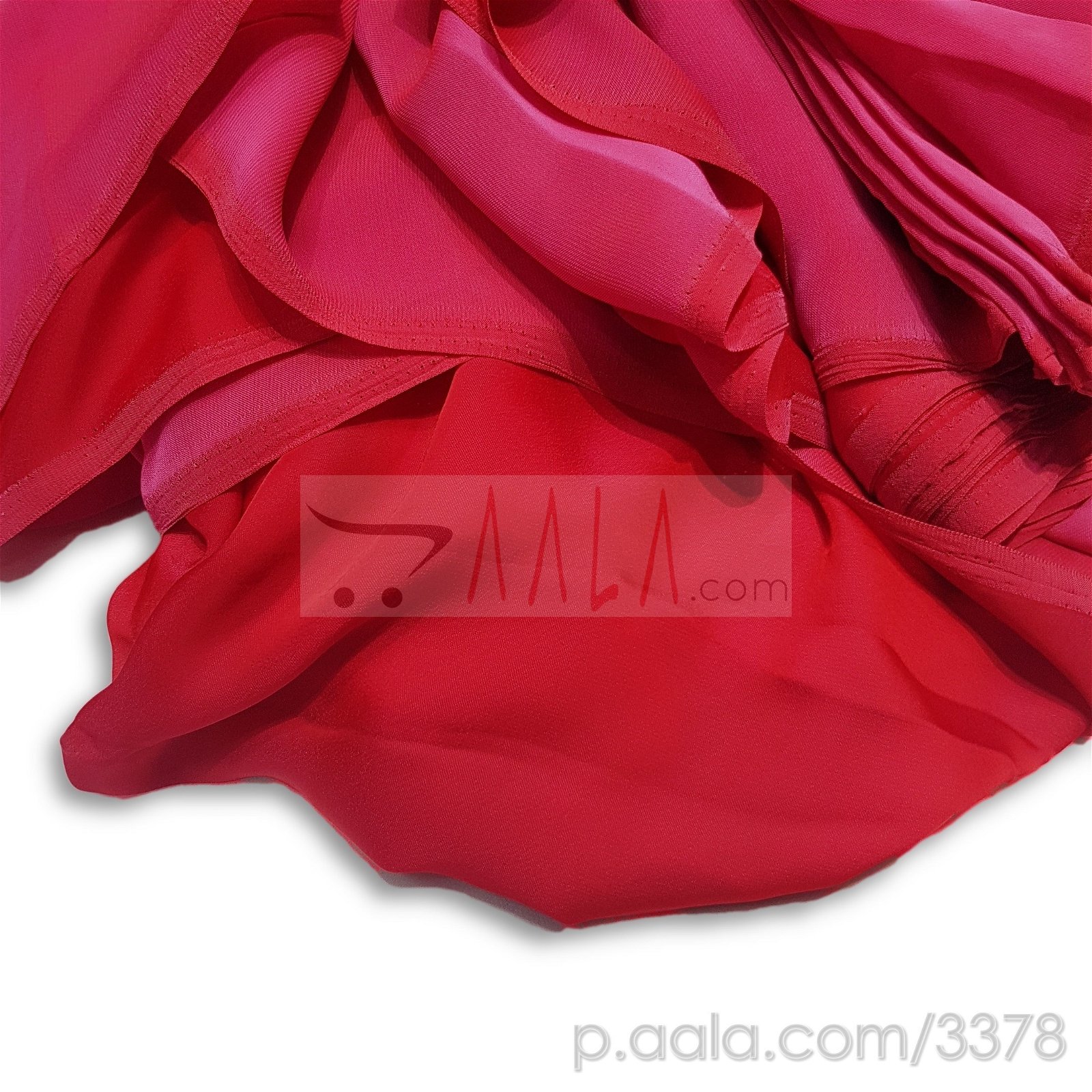 Metallic Satin Georgette Poly-ester 44 Inches Dyed Per Metre #3378