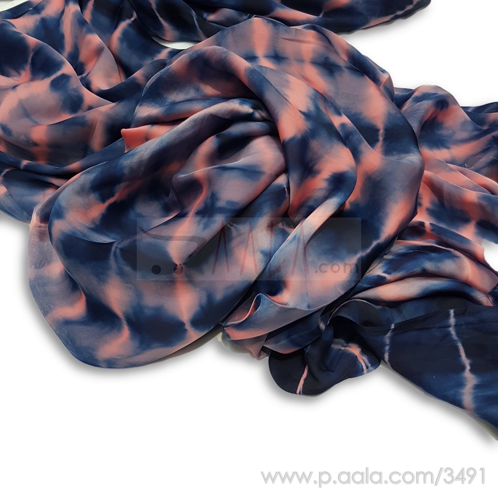 Siburi Satin Georgette Poly-ester 44 Inches Dyed Per Metre #3491