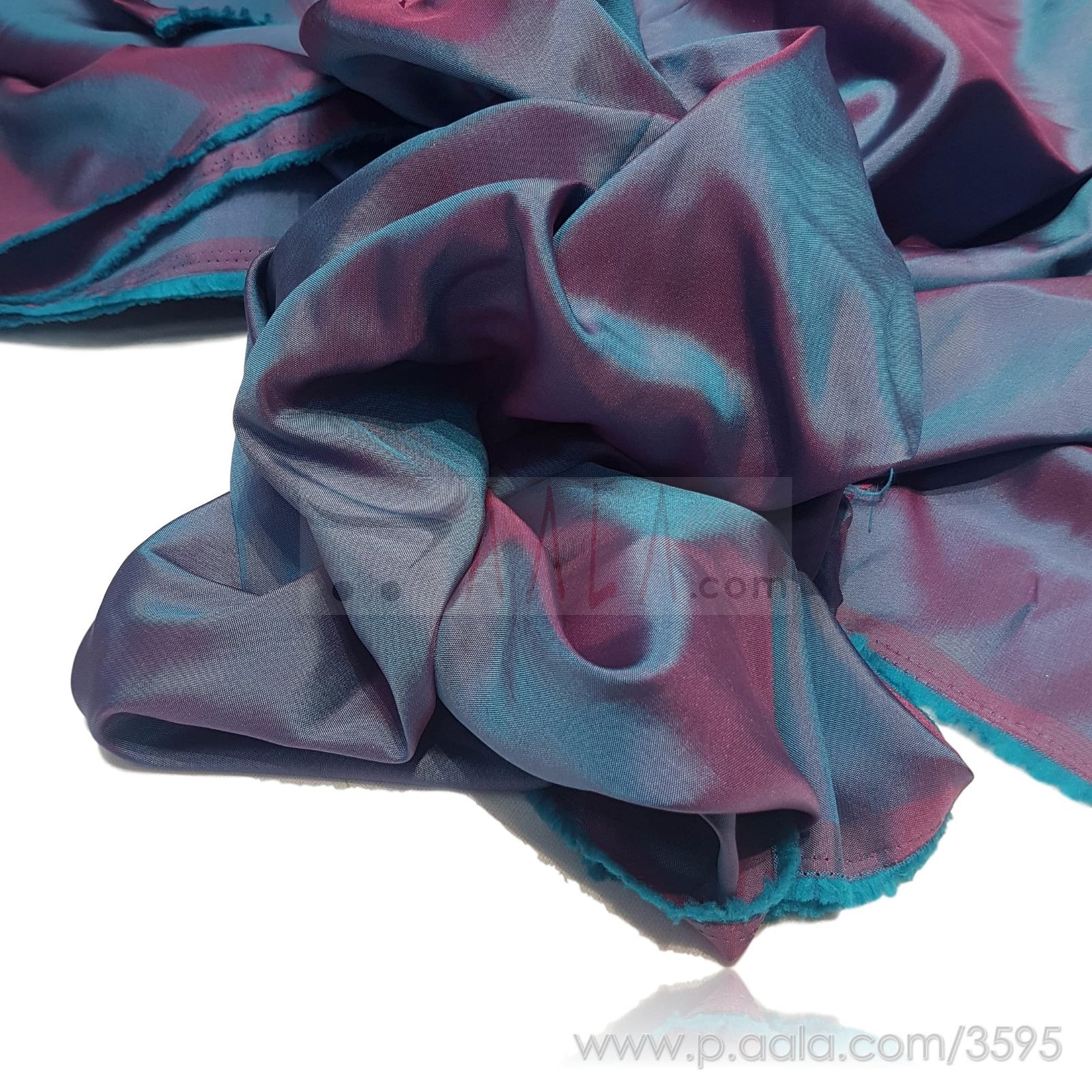Two Tone Tafetta Silk Poly-ester 44 Inches Dyed Per Metre #3595