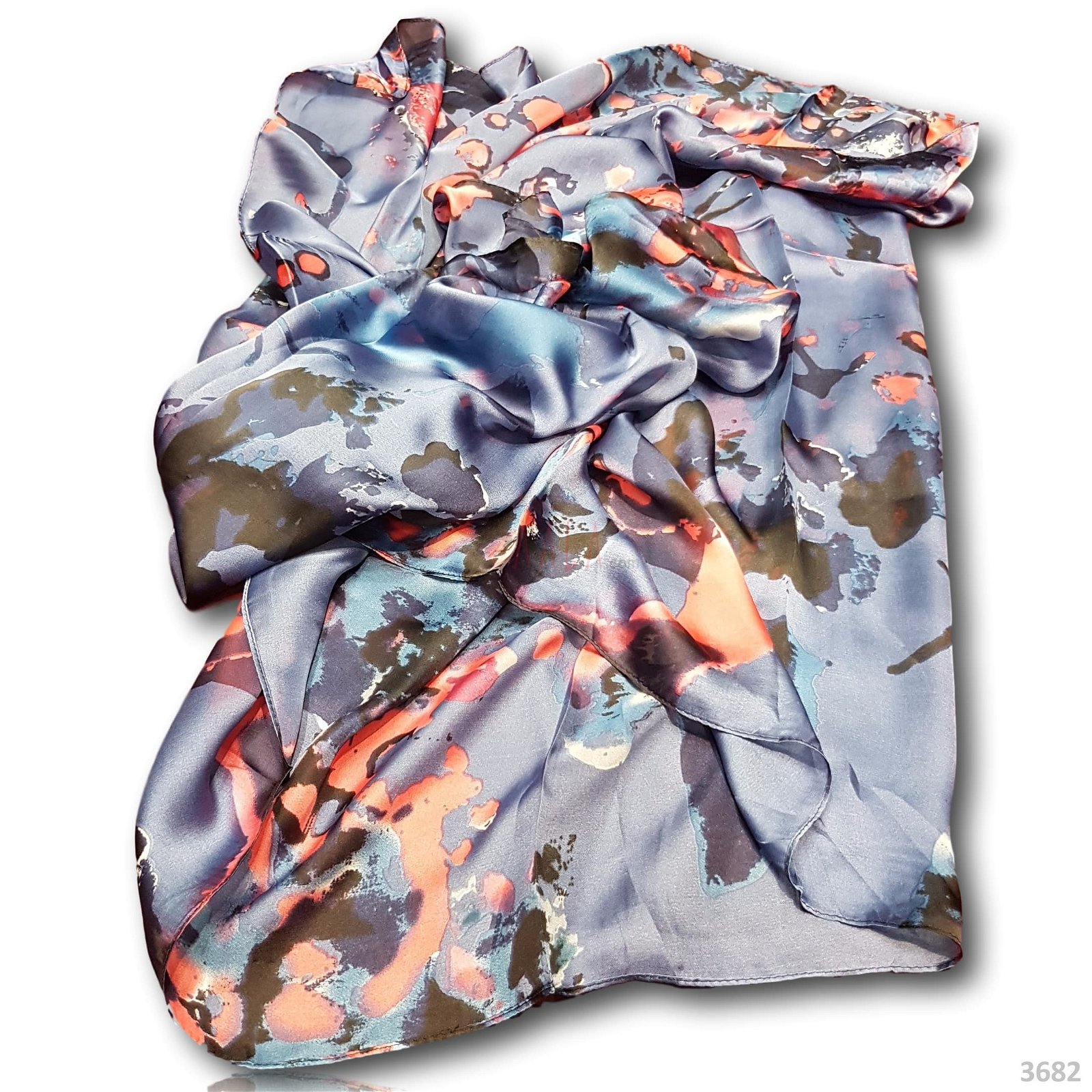 Digital Print Silk Stole 22 Inches 1.80 Metres #3682