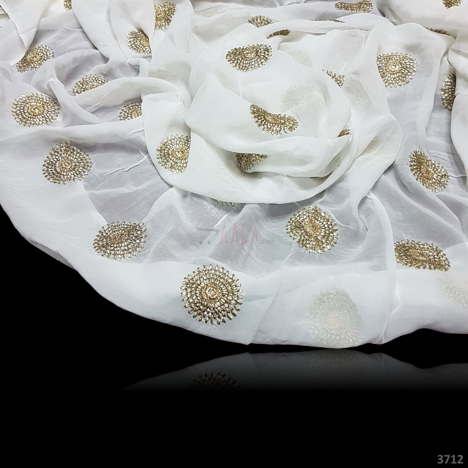Sun Flower Georgette Viscose 44 Inches Dyeable Per Metre 