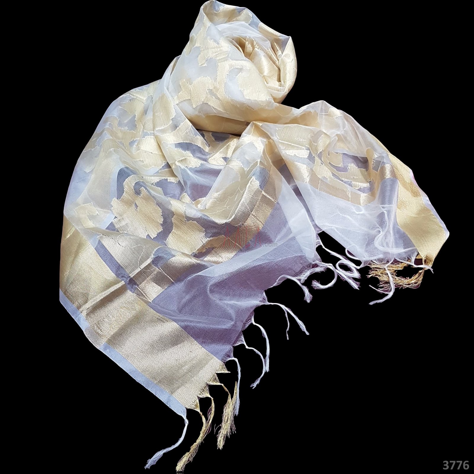 Banarsi Tissue Dupatta 44 Inches Dyeable 2.25 Metres #3776