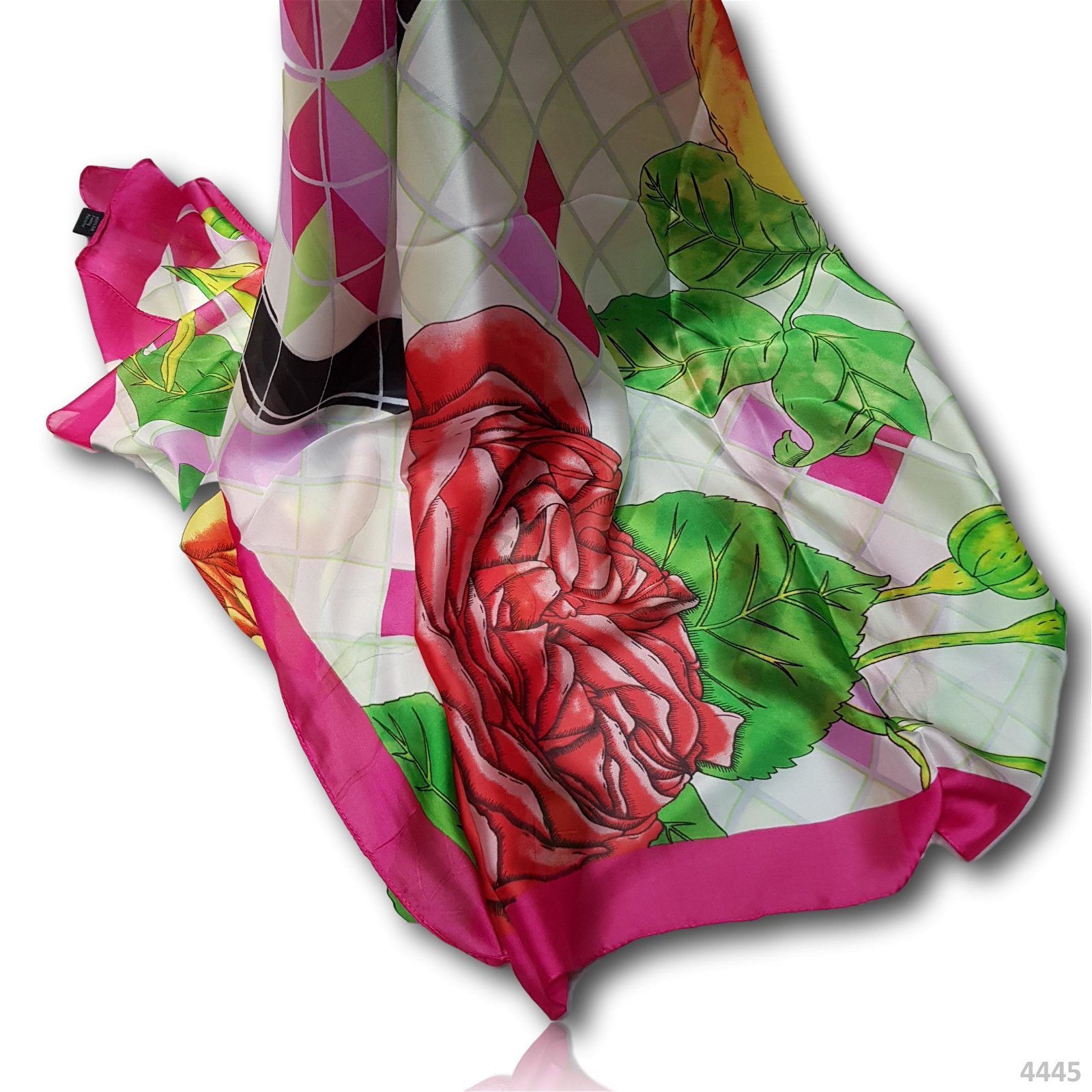 Digital Print 100% Silk Stole 20 Inches 1.80 Metres #4445