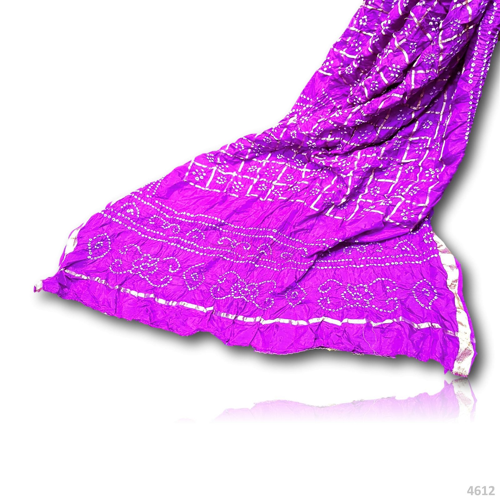Bandhni Silk Dupatta 30 Inches Dyed 2.50 Metres #4612