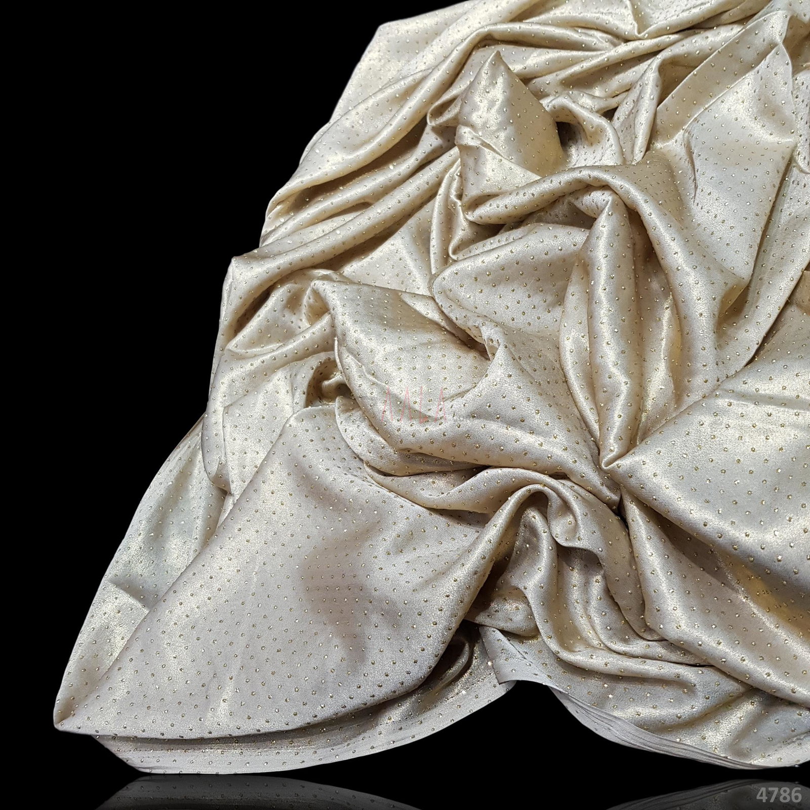 Dew Drop Foil Satin Georgette 44 Inches Dyed Per Metre 