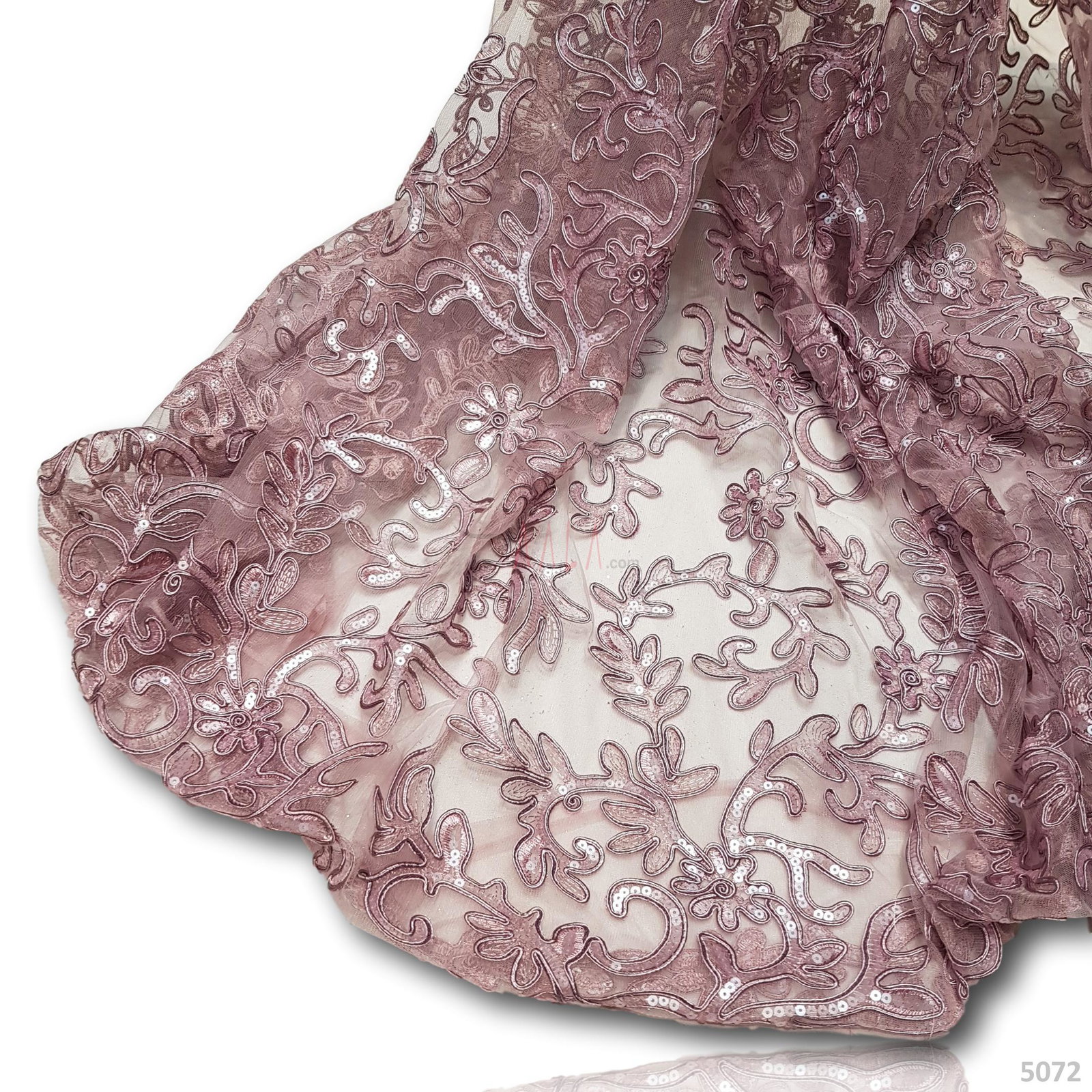 Embroidered Tulle Net 52 Inches Dyed Per Metre 