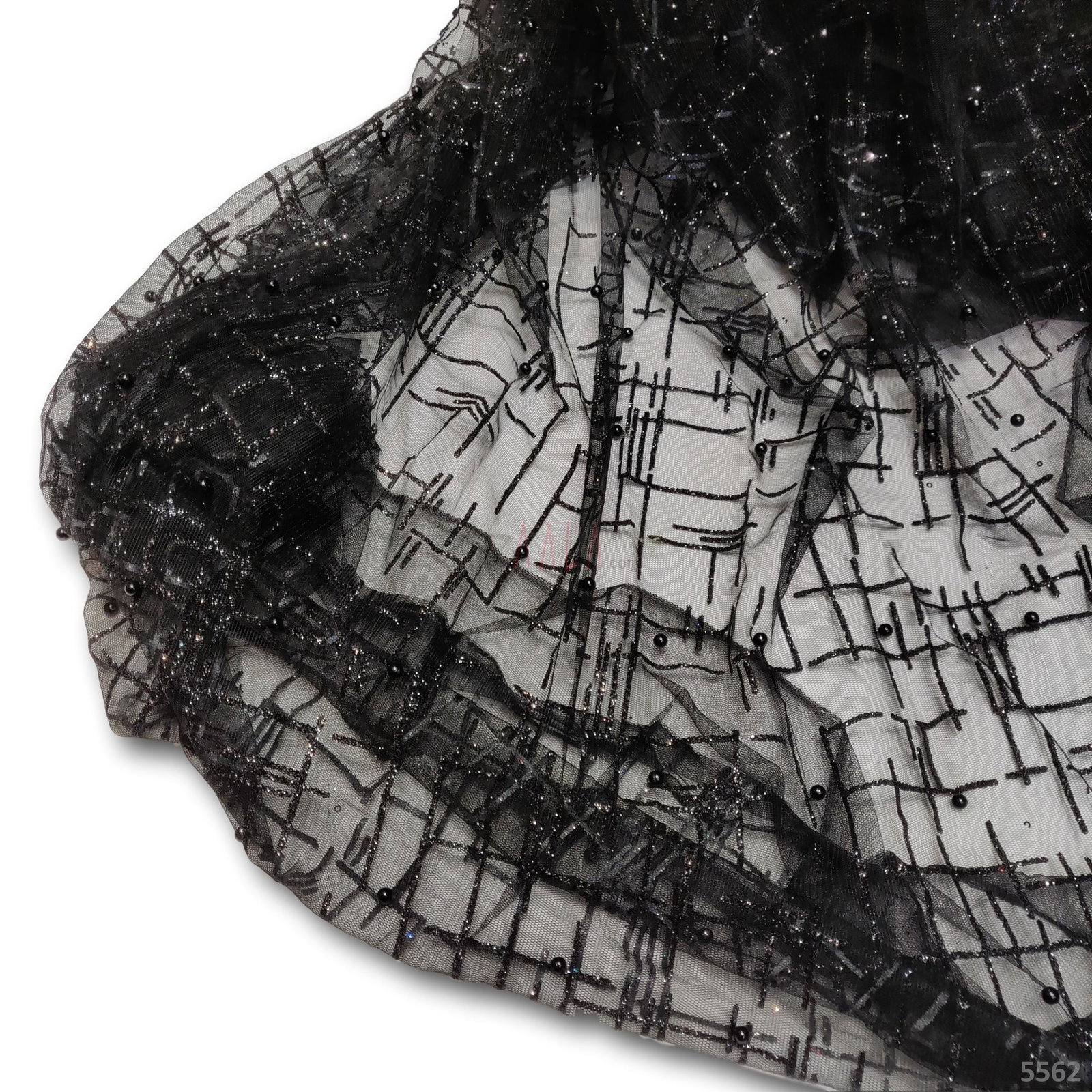 Pearl Sequins Tulle Net 55 Inches 