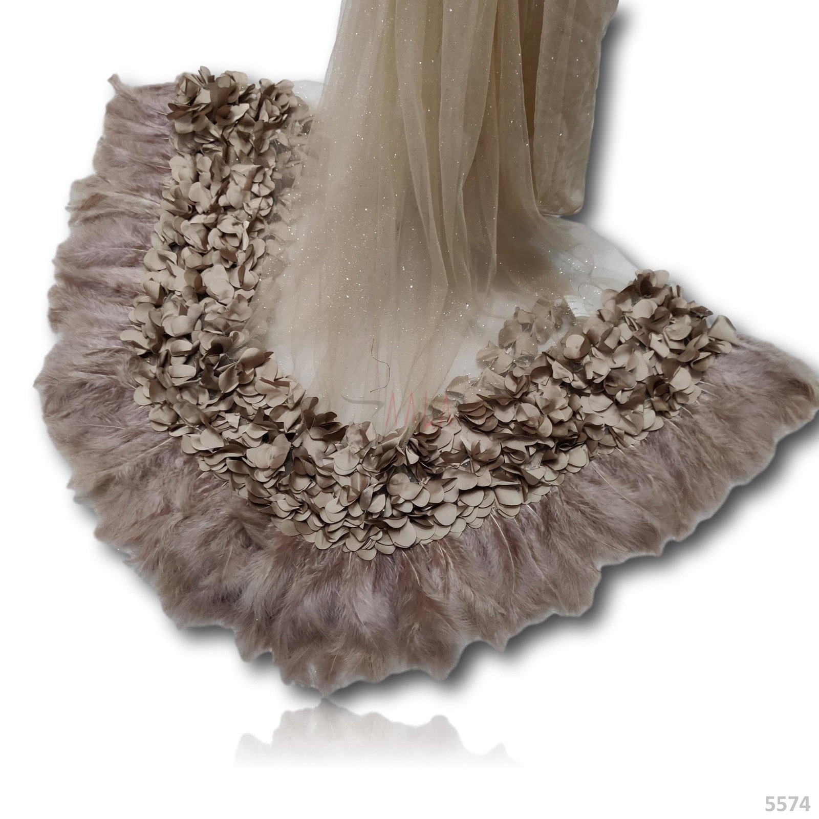 Feather Tulle Net 55 Inches 