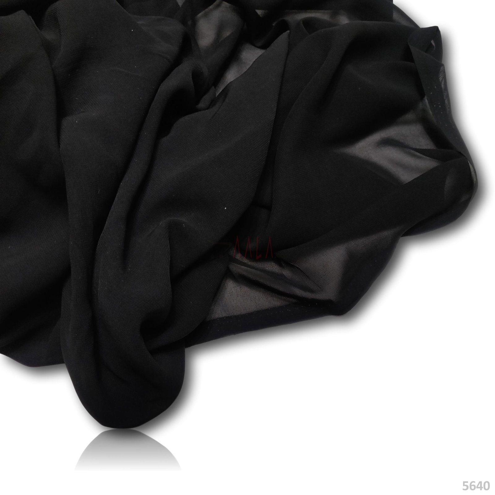 Black Hijab Fabric 44 Inches Dyed Per Metre 