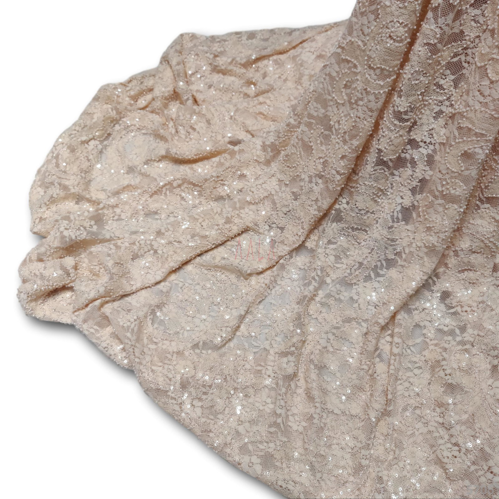 Embroidered Lace Net 52+ Inches Dyed Per Metre 