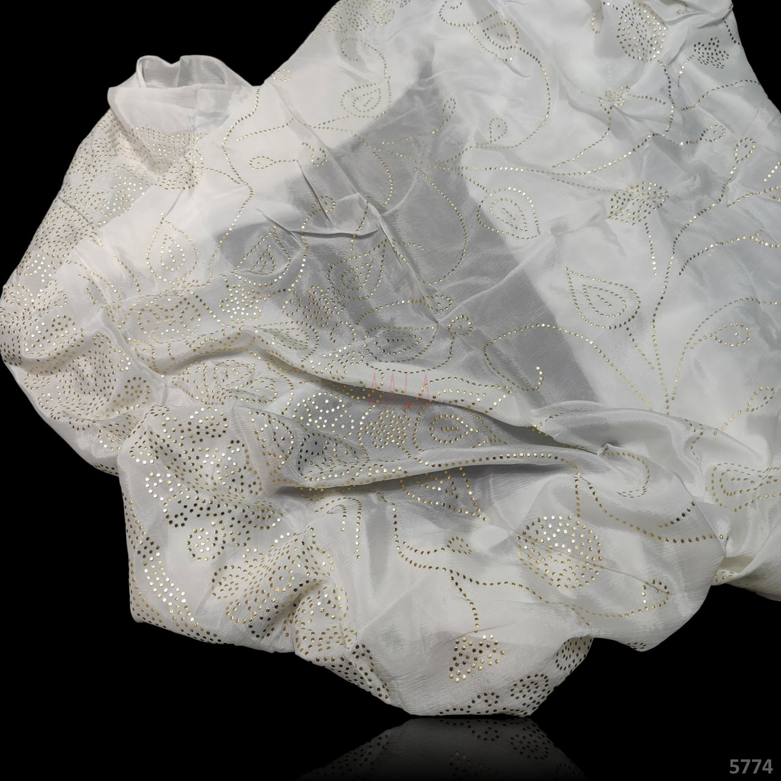 Foil Chinon Dupatta 44 Inches Dyeable 2.50 Metres 