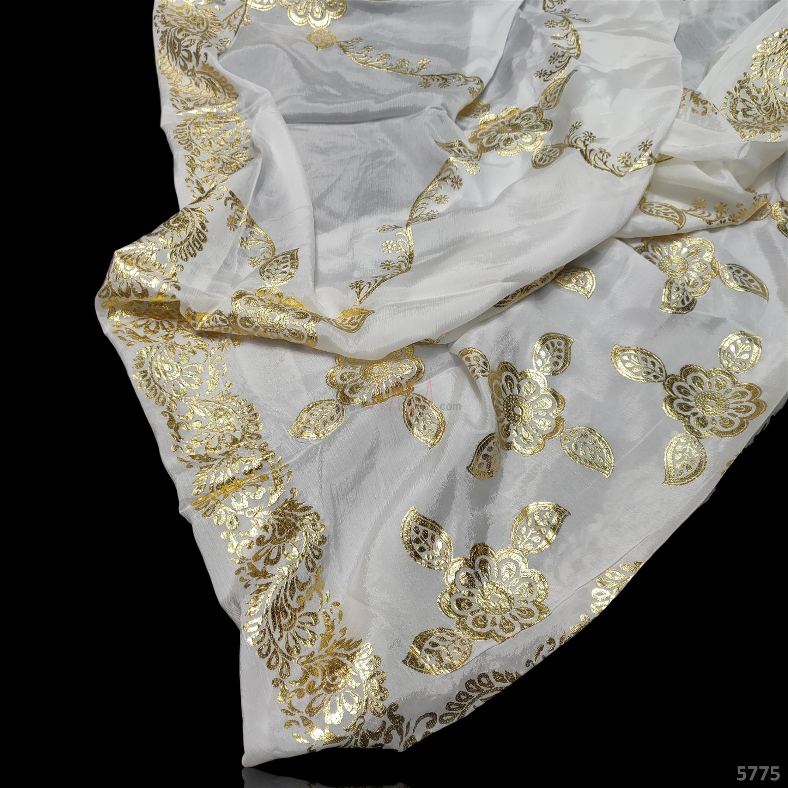 Foil Chinon Dupatta 44 Inches Dyeable 2.50 Metres #5775