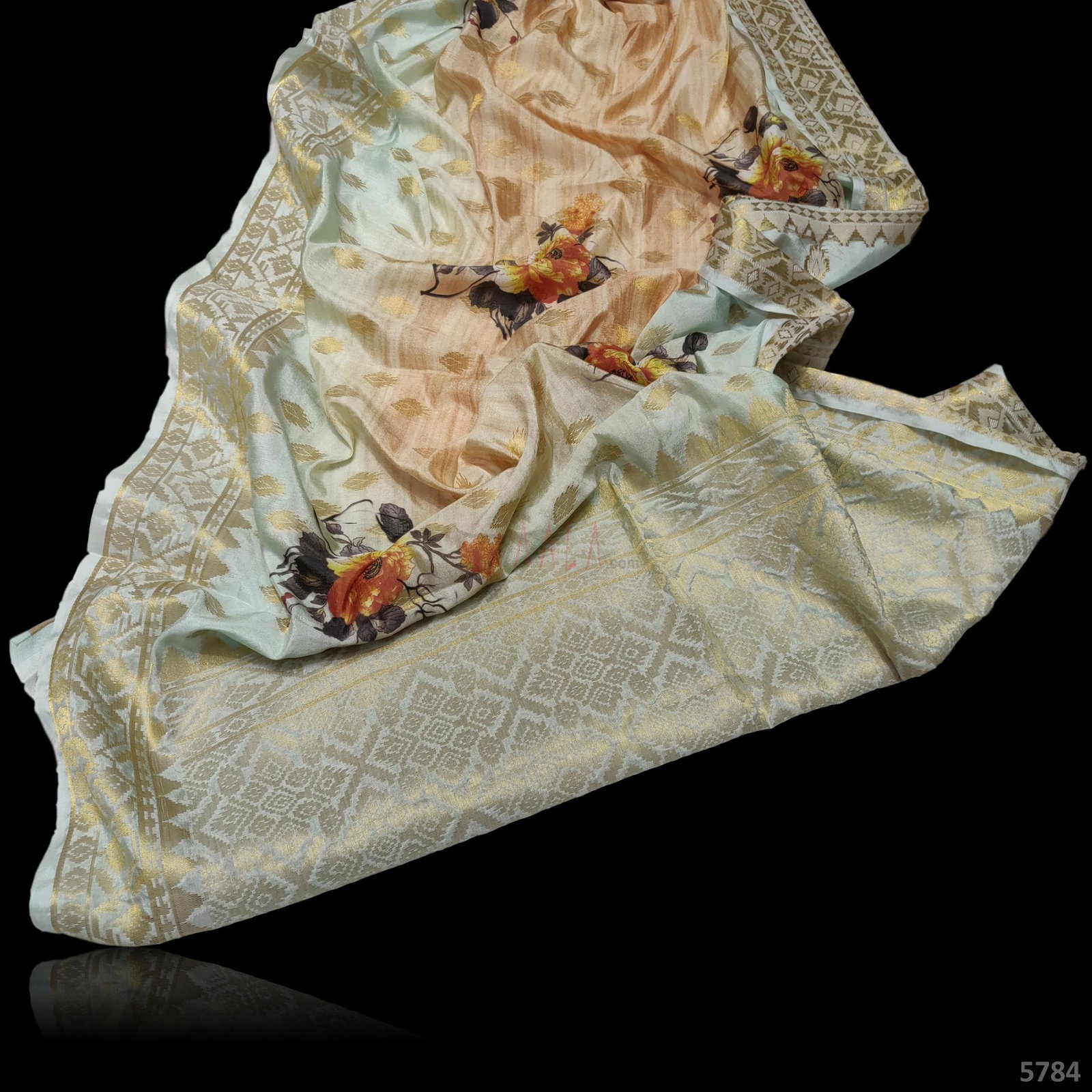 Banarsi Digital Chanderi Dupatta 42 Inches Dyeable 2.25 Metres 