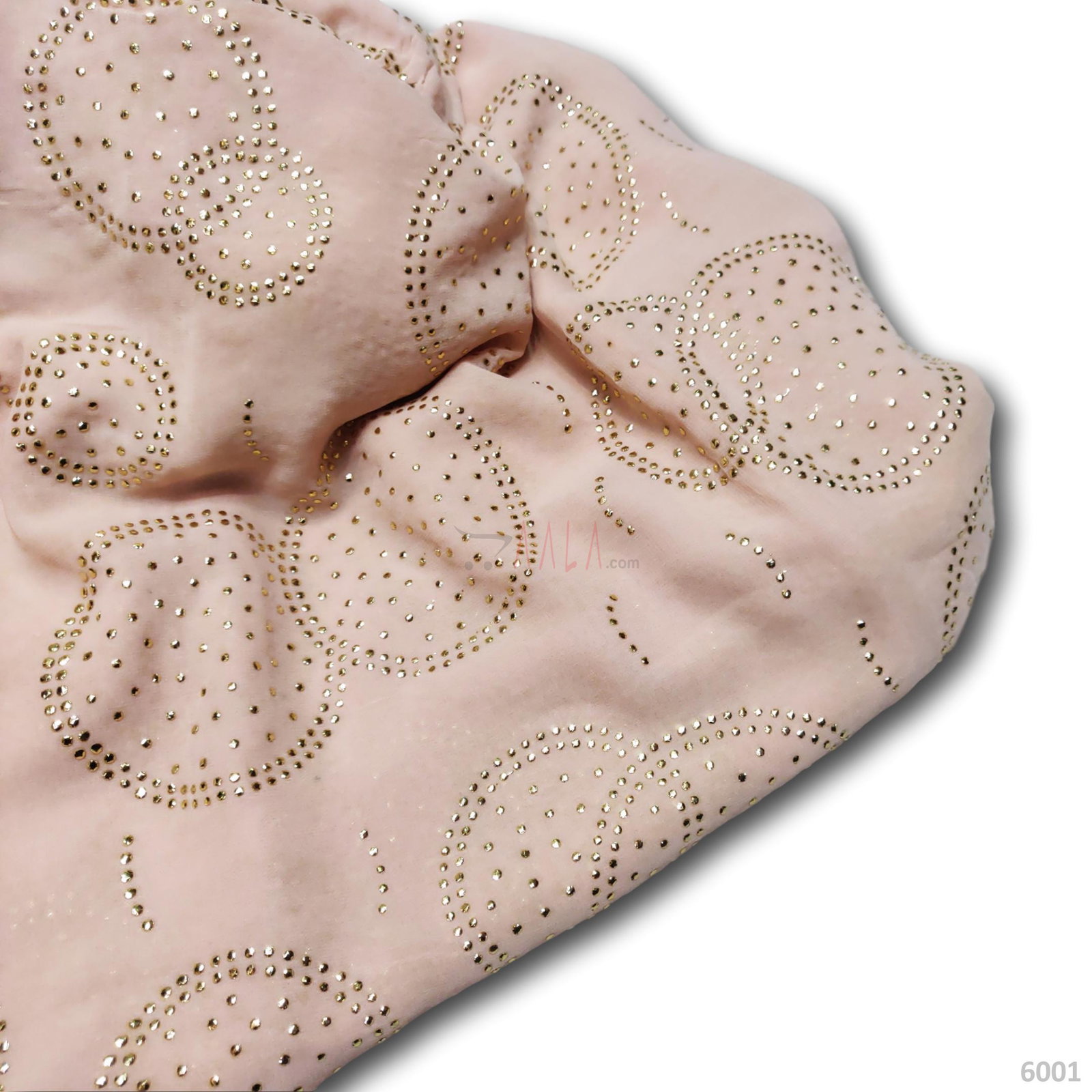 Machine Mukaish Georgette 44 Inches Dyed Per Metre 