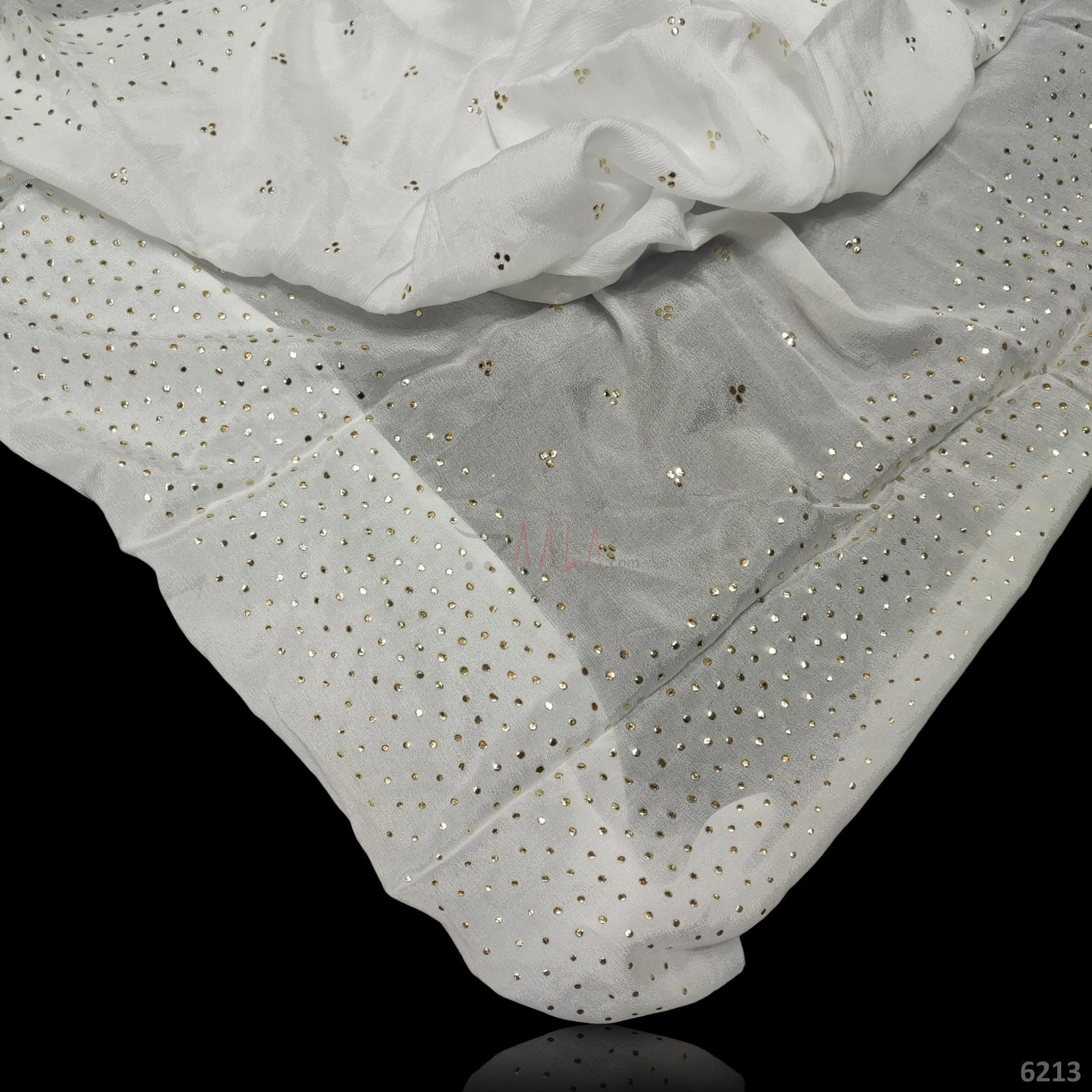 Mukaish Chinon Dupatta 42 Inches Dyeable 2.25 Metres 