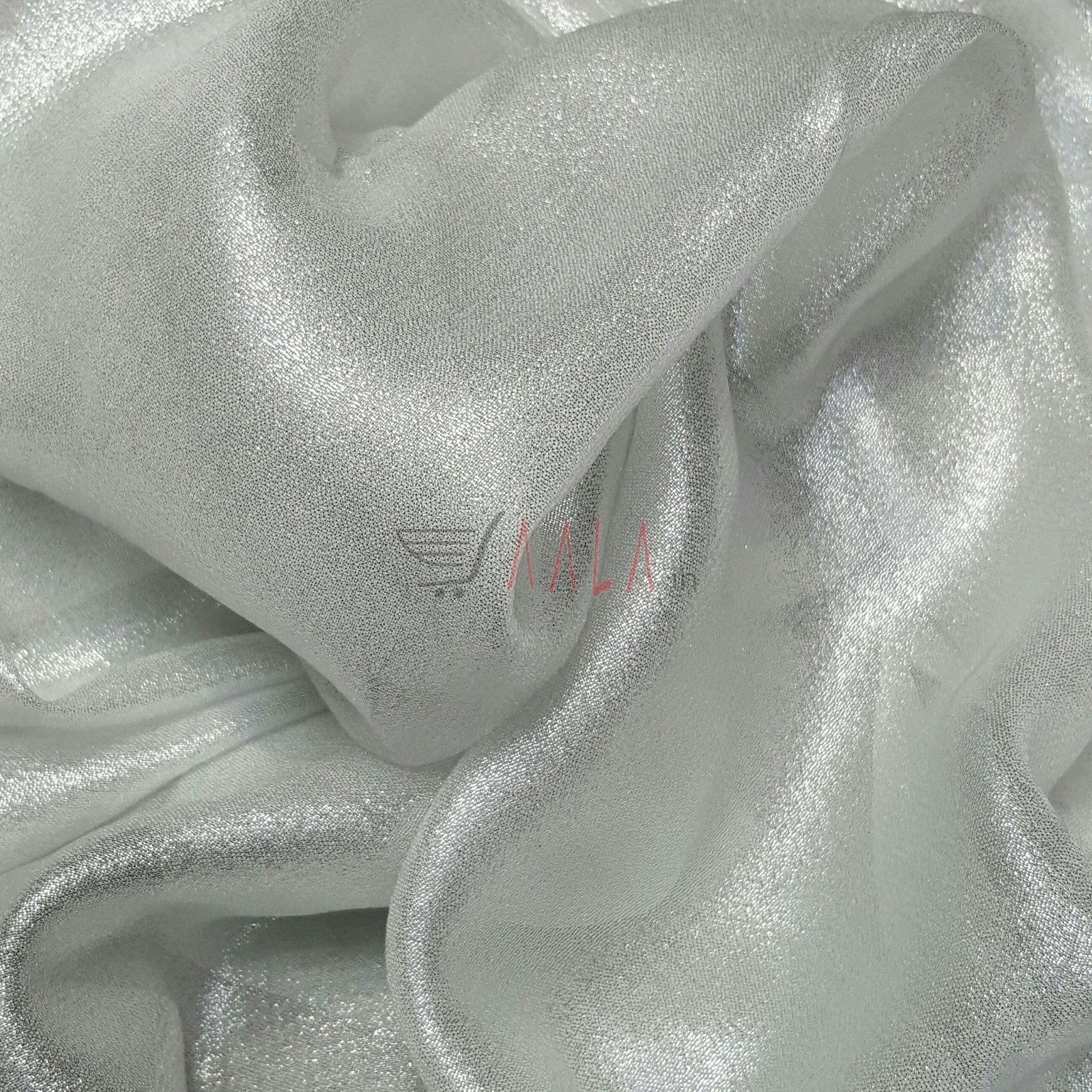 Silver Foil Georgette Viscose 44 Inches Dyeable Per Metre #63