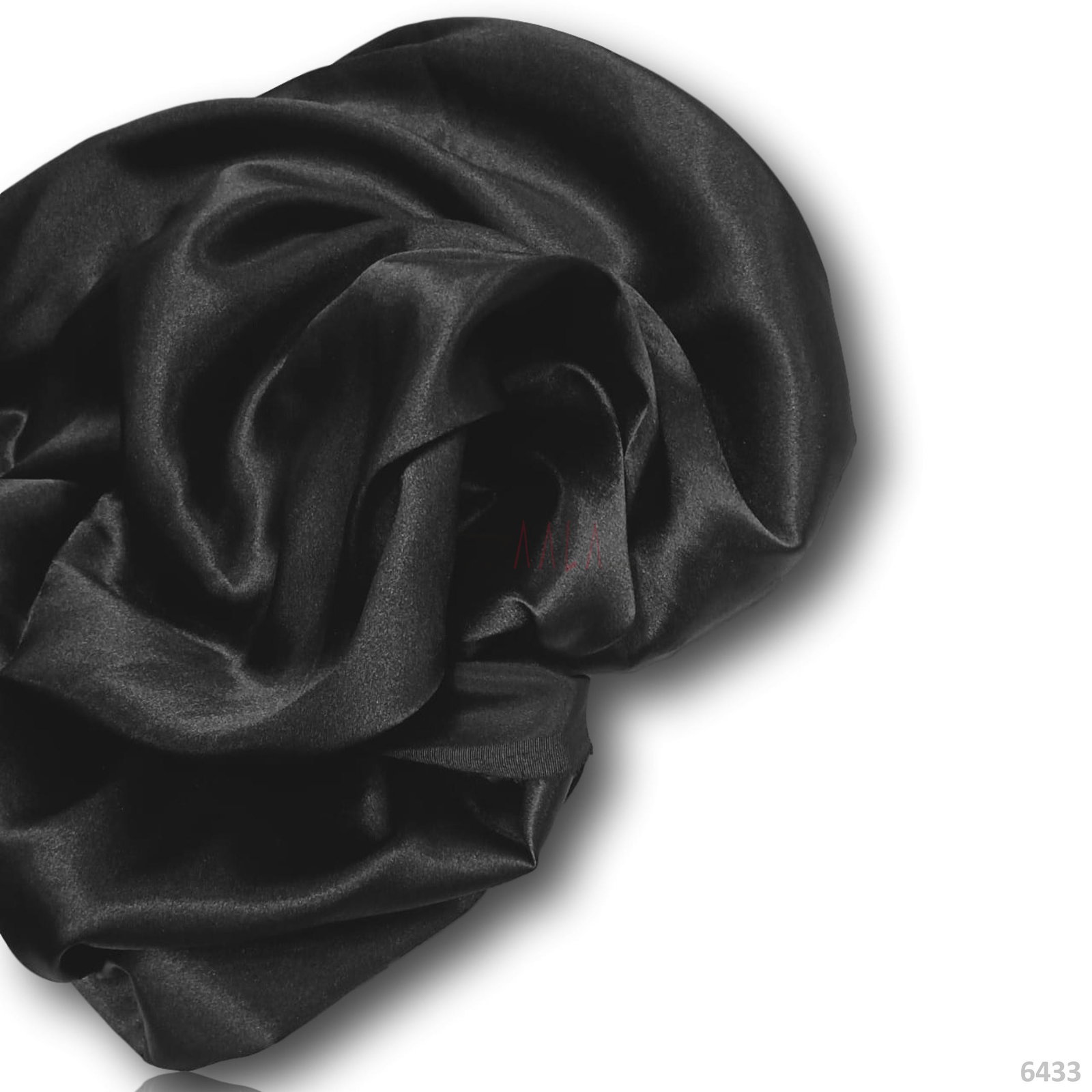 Double Satin Blend 44-Inches BLACK Per-Metre 