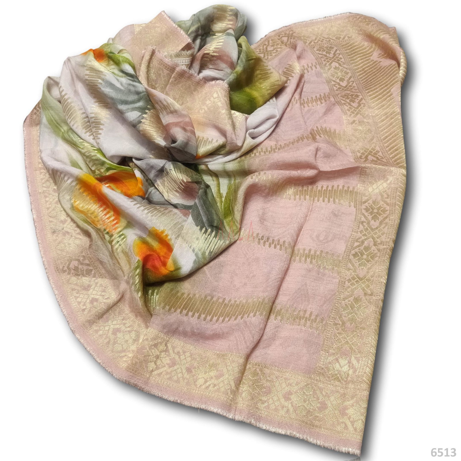 Jaquard Banarsi Silk Dupatta-40-Inches ASSORTED 2.50-Metres 