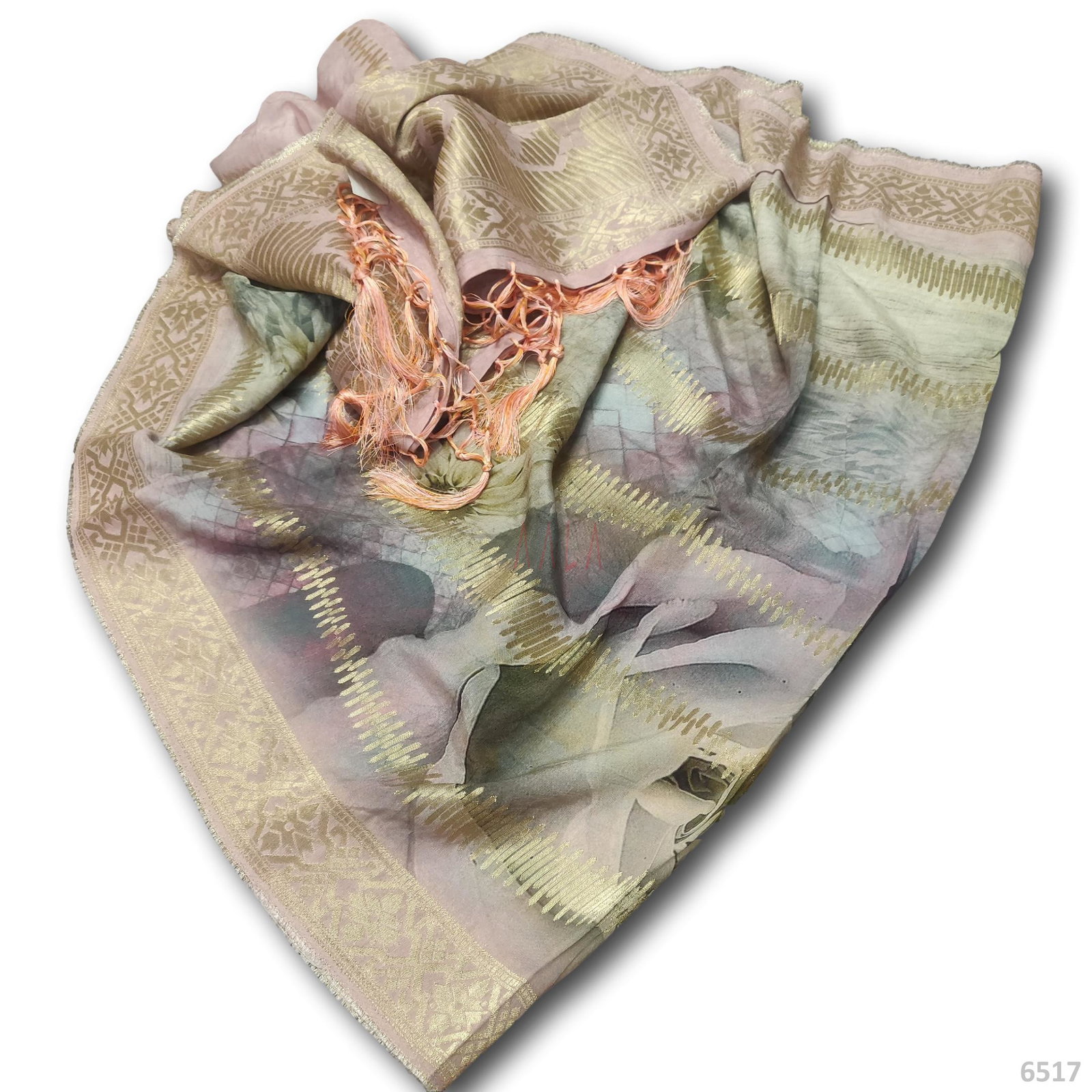 Jaquard Banarsi Silk Dupatta-40-Inches ASSORTED 2.50-Metres 