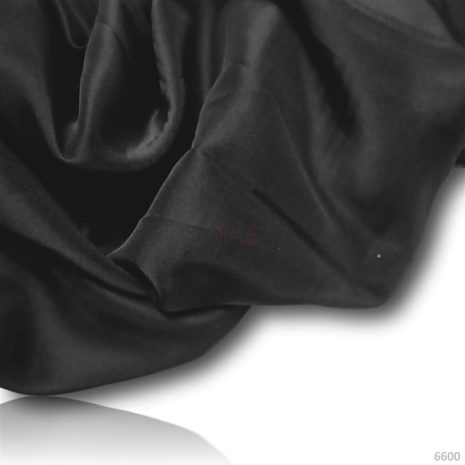 Flat Silk Poly-ester 44-Inches BLACK Per-Metre #6600