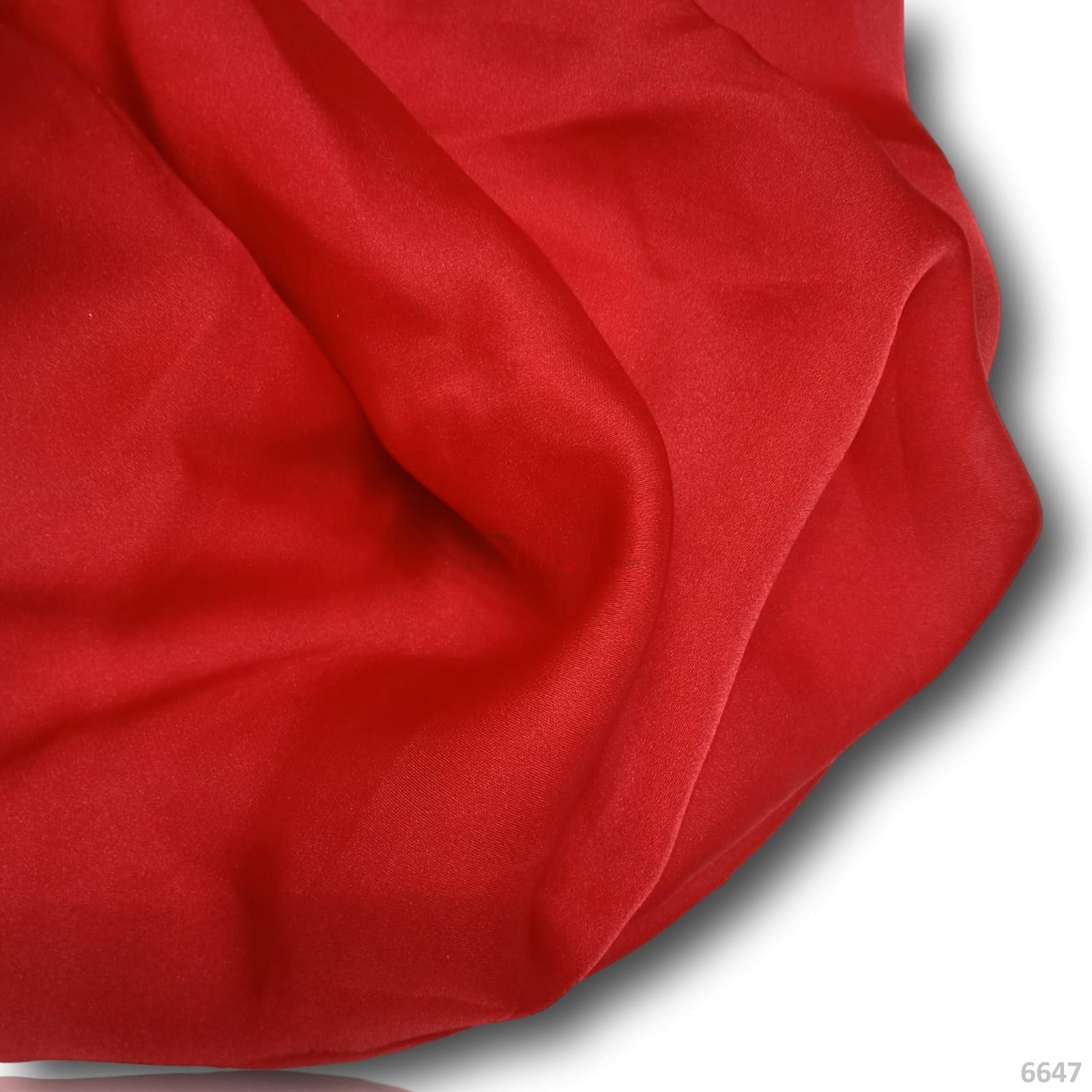 Silky Satin-Georgette Poly-ester 44-Inches RED Per-Metre #6647