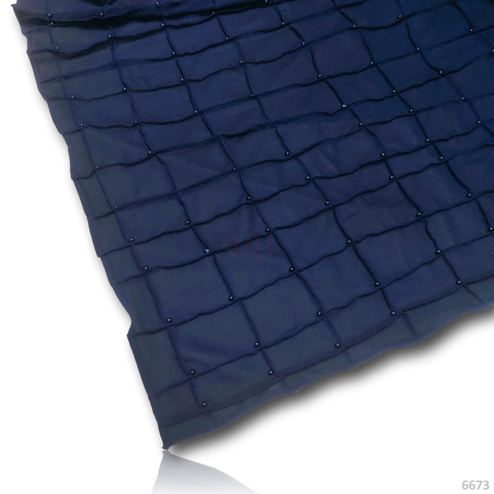 Pearl-Square Double-Georgette Poly-ester 44-Inches BLUE 2.50-Metres #6673