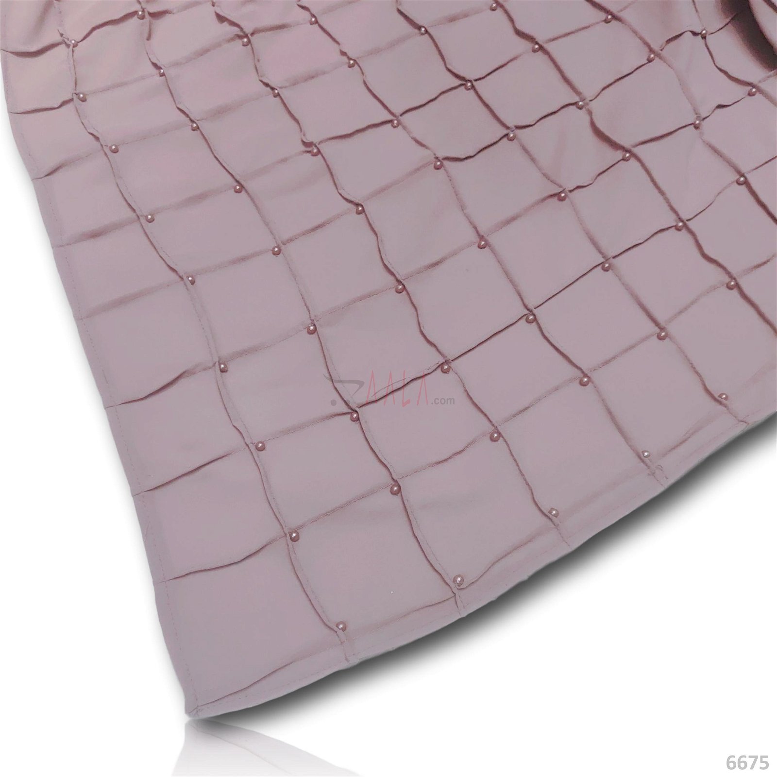 Pearl-Square Double-Georgette Poly-ester 44-Inches PINK 2.50-Metres #6675