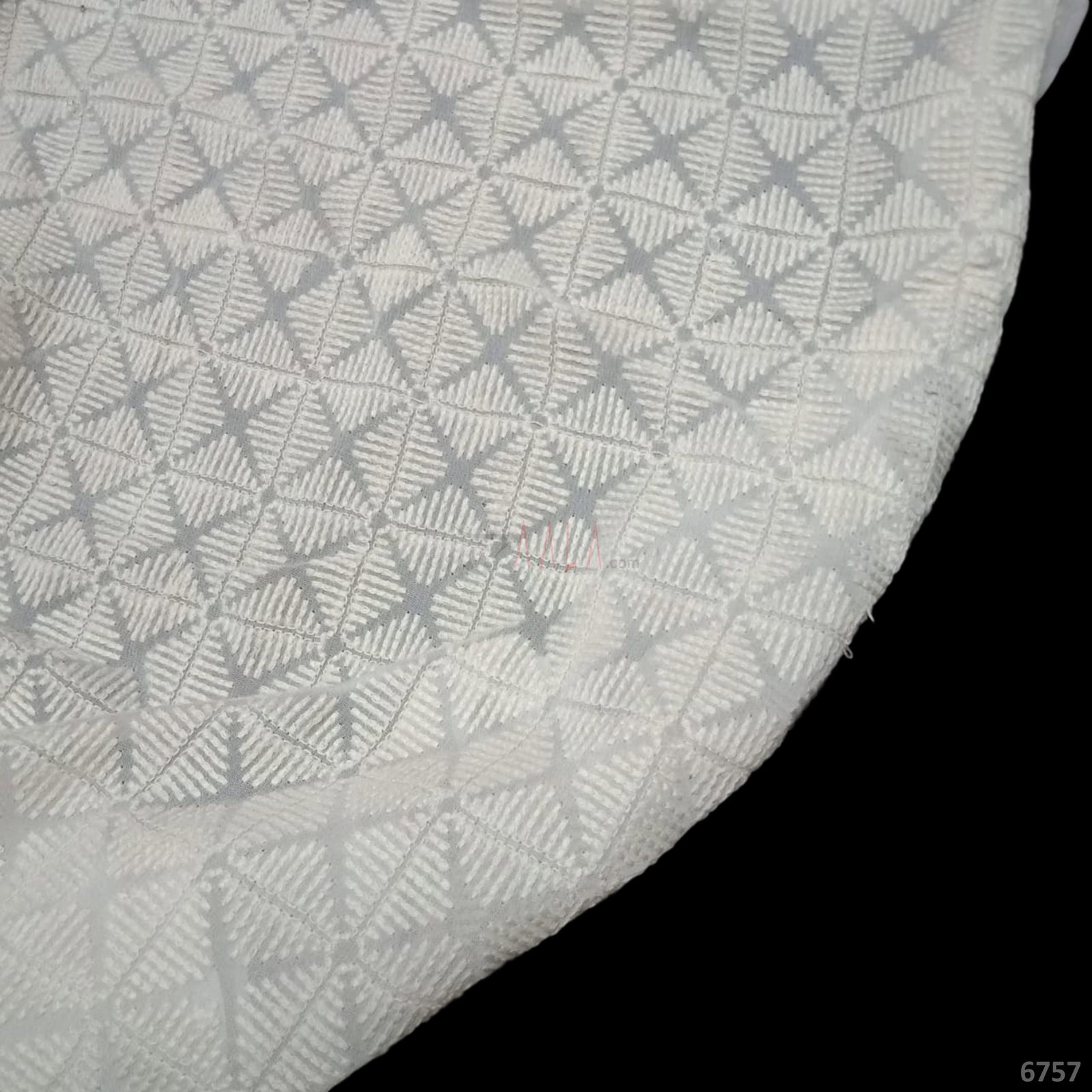Embroidered Georgette Viscose 44-Inches DYEABLE Per-Metre 