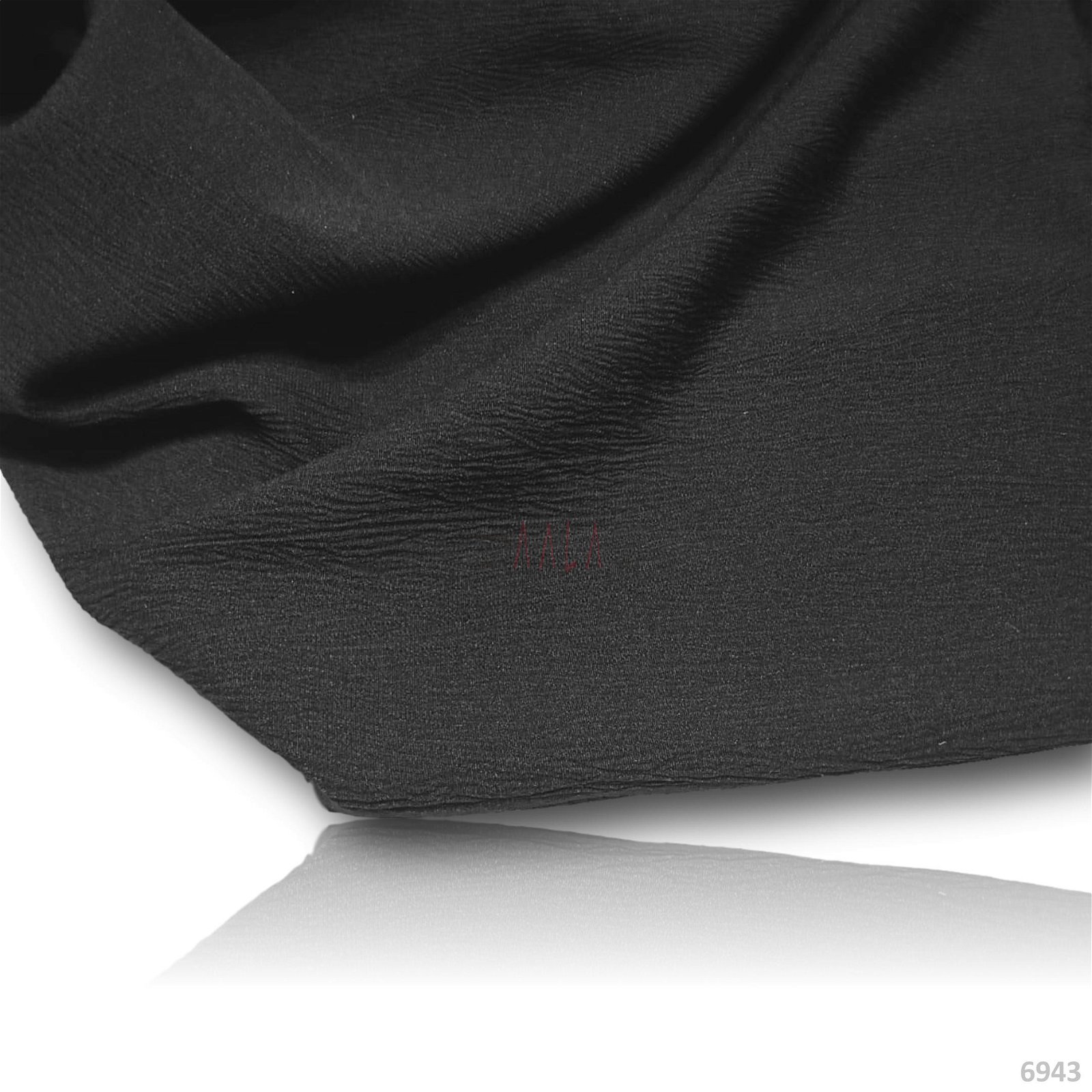 Stretch Double-Georgette Poly-ester 44-Inches BLACK Per-Metre #6943