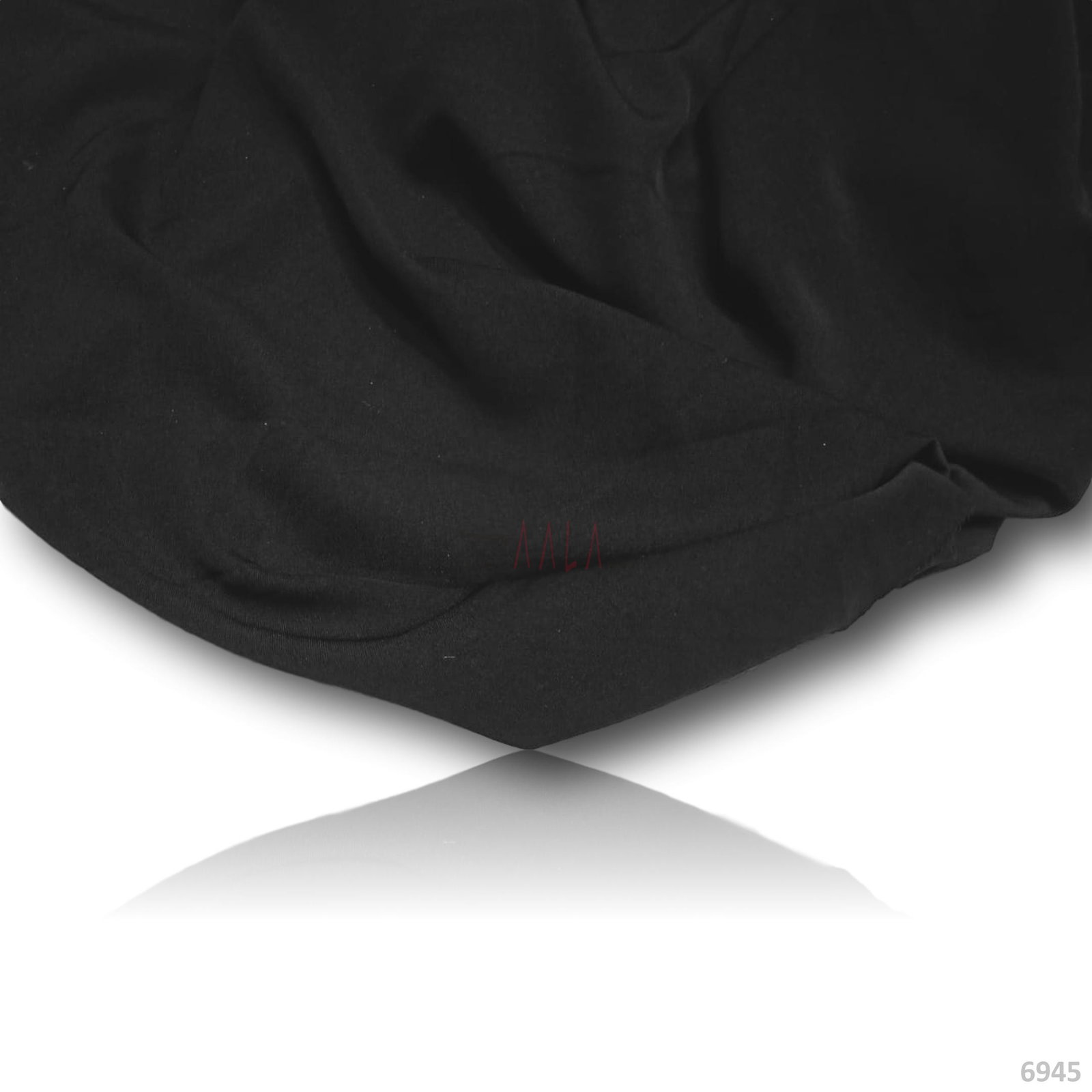 Twill Double-Georgette Blend 44-Inches BLACK Per-Metre 