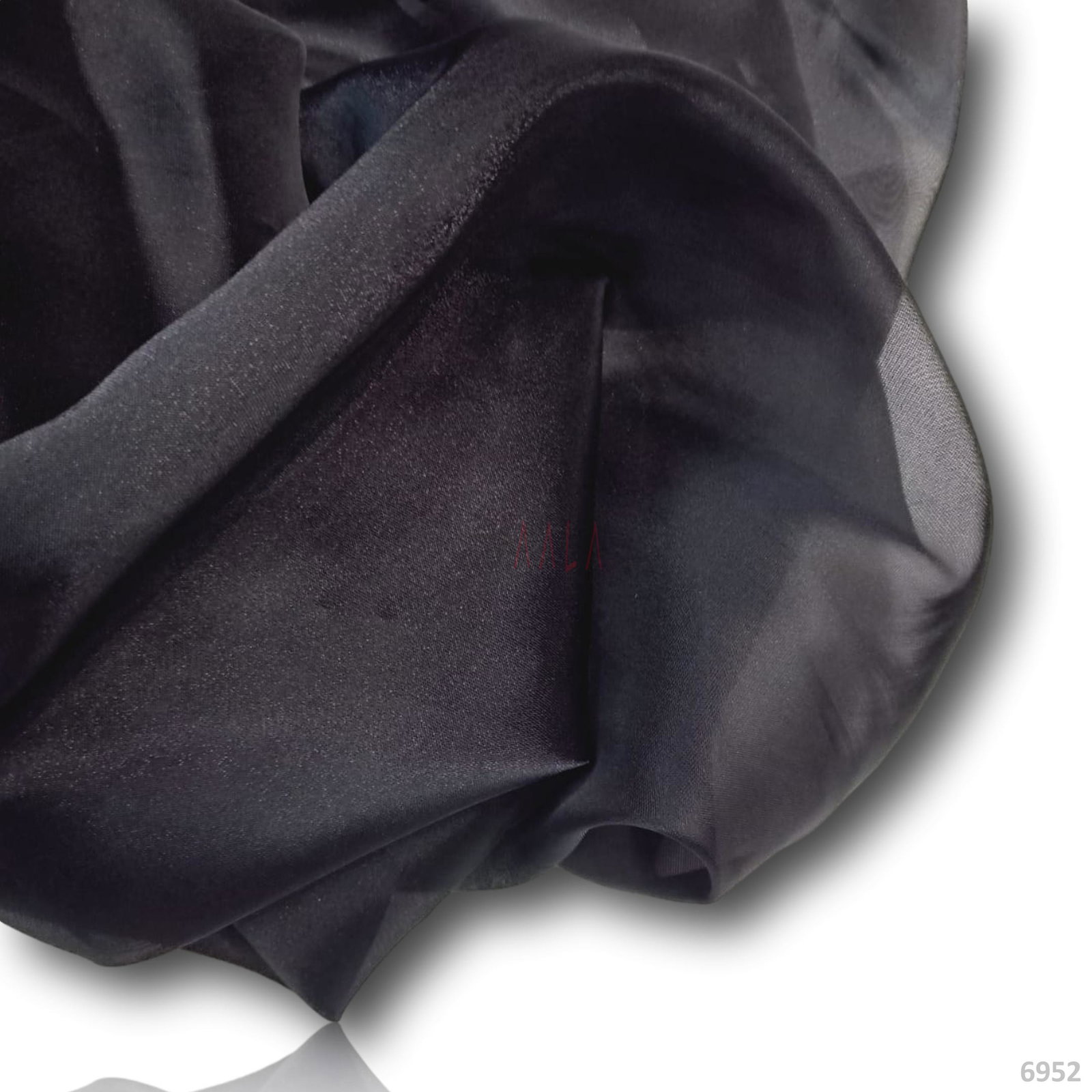 Silky Organza Blend 58-Inches BLACK Per-Metre 