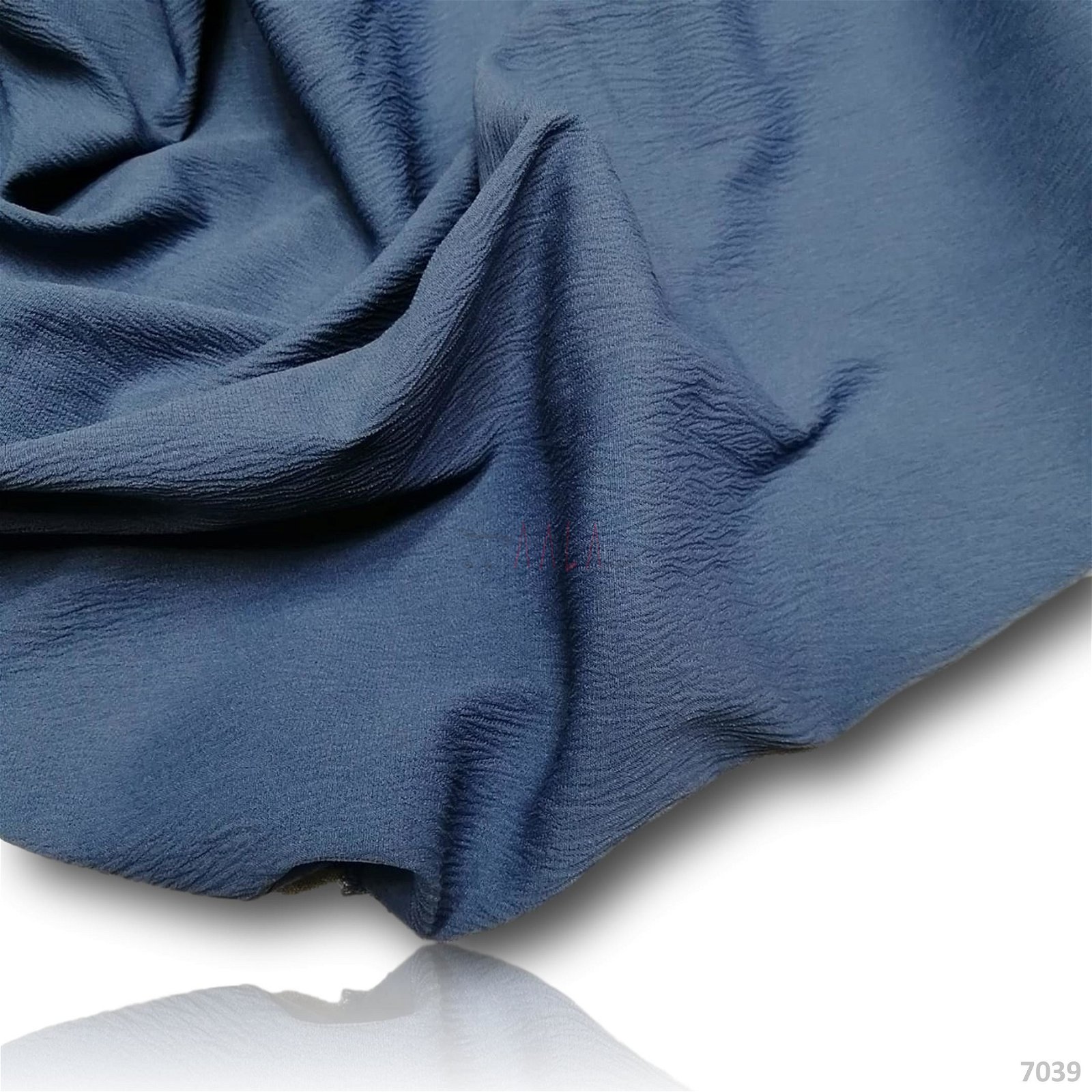 Stretch Double-Georgette Poly-ester 58-Inches BLUE Per-Metre #7039