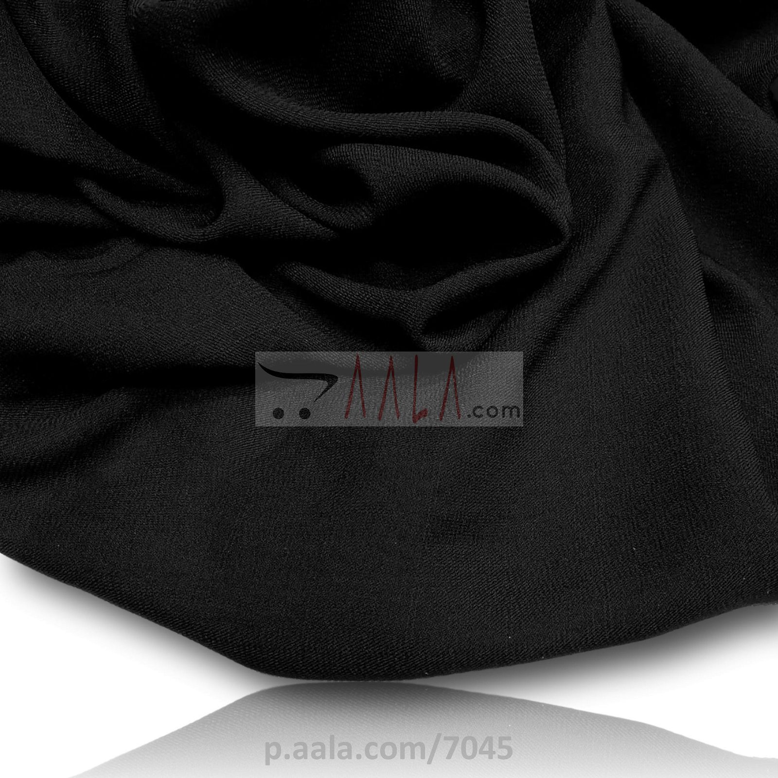 Zara Double-Georgette Poly-ester 58-Inches BLACK Per-Metre #7045