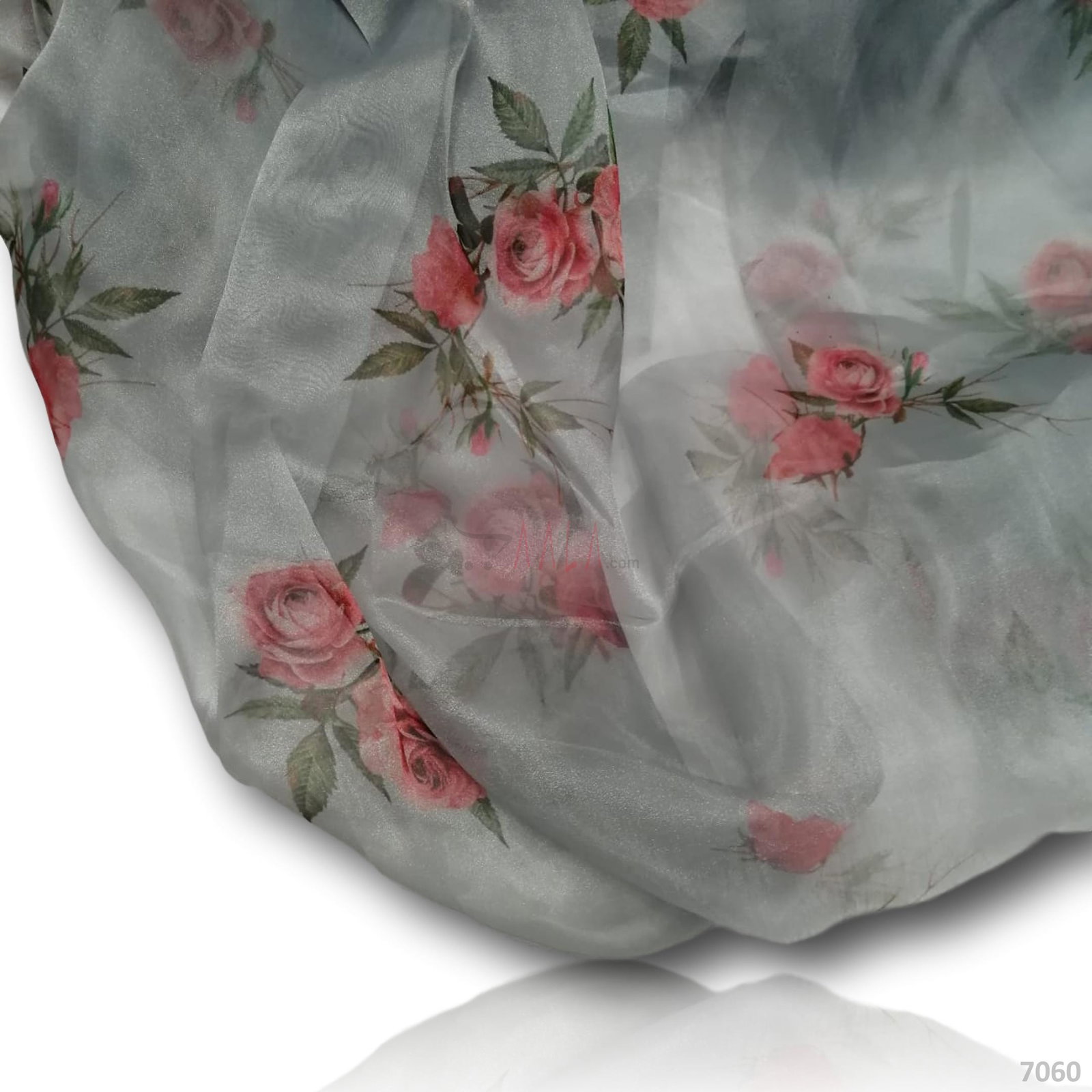 Digital-Print Organza Nylon 44-Inches PRINTED Per-Metre 